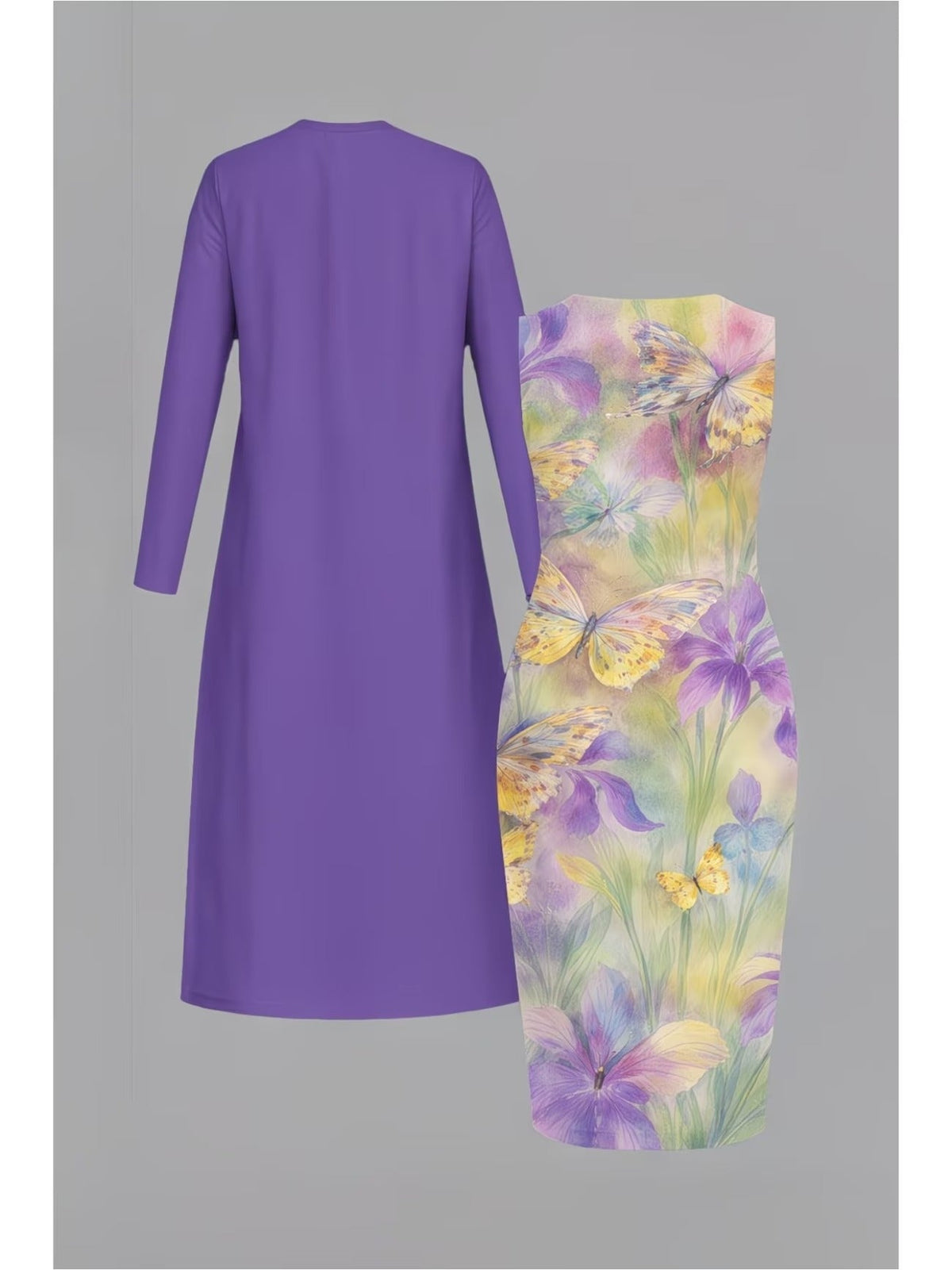 Retro Round Neck Mid-Sleeve Top & Casual Pants Outfit for Women
