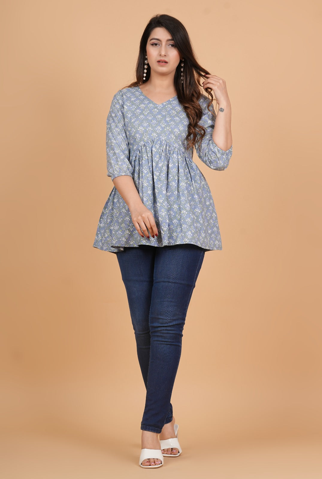 Short Cotton Kurti - 28 inches Length