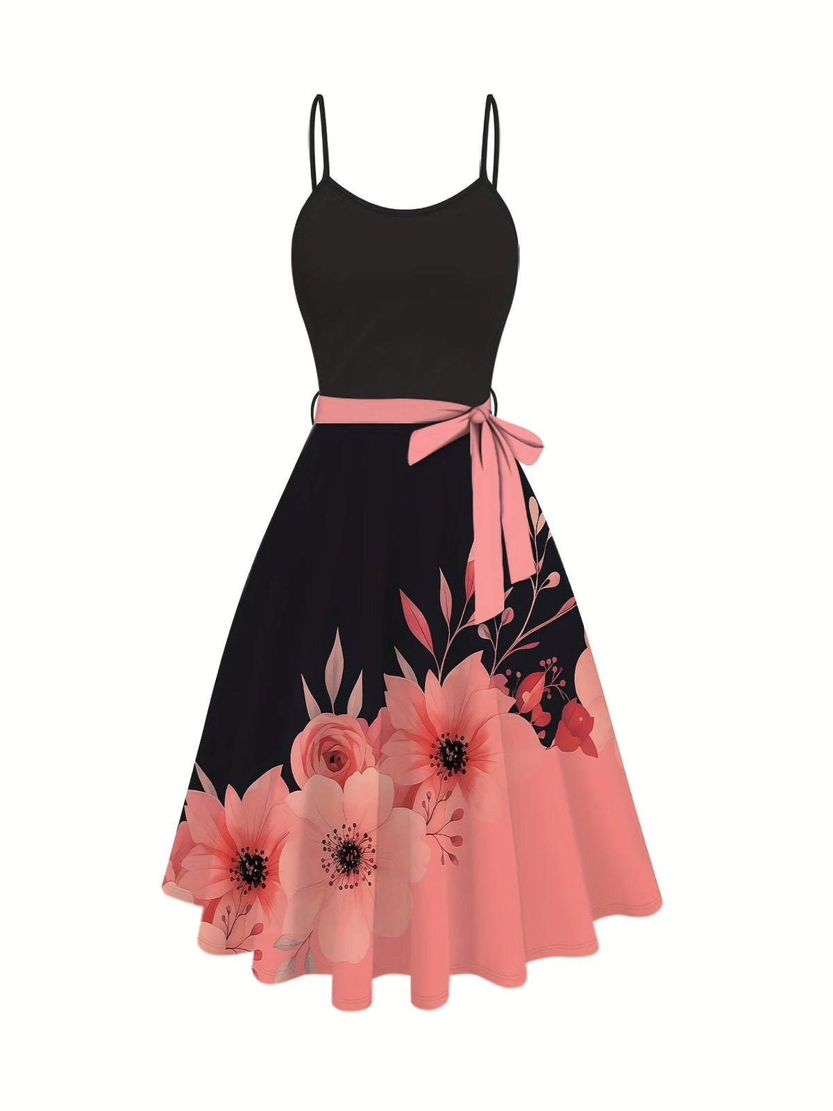 Women’s Floral Printed Dress with Solid Cardigan Jacket – Elegant 2 Piece Set