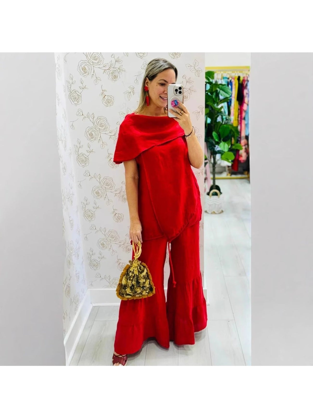 Plus Size Sleeveless Relaxed Fit Outfit – Elegant European Style Fashion Set for Women