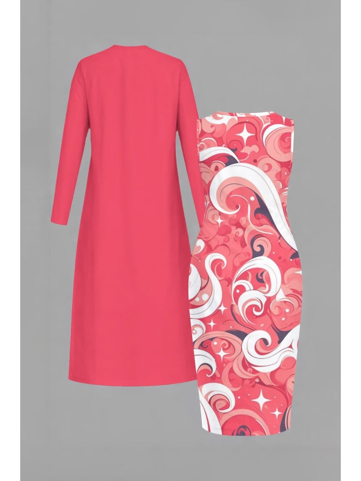 Retro Round Neck Mid-Sleeve Top & Casual Pants Outfit for Women