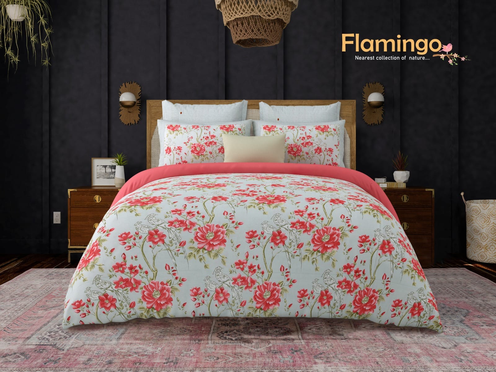 King Size Bedsheet Set: Cotton Autoloom Twill Weave, 210 TC with 2 Designer Pillow Covers