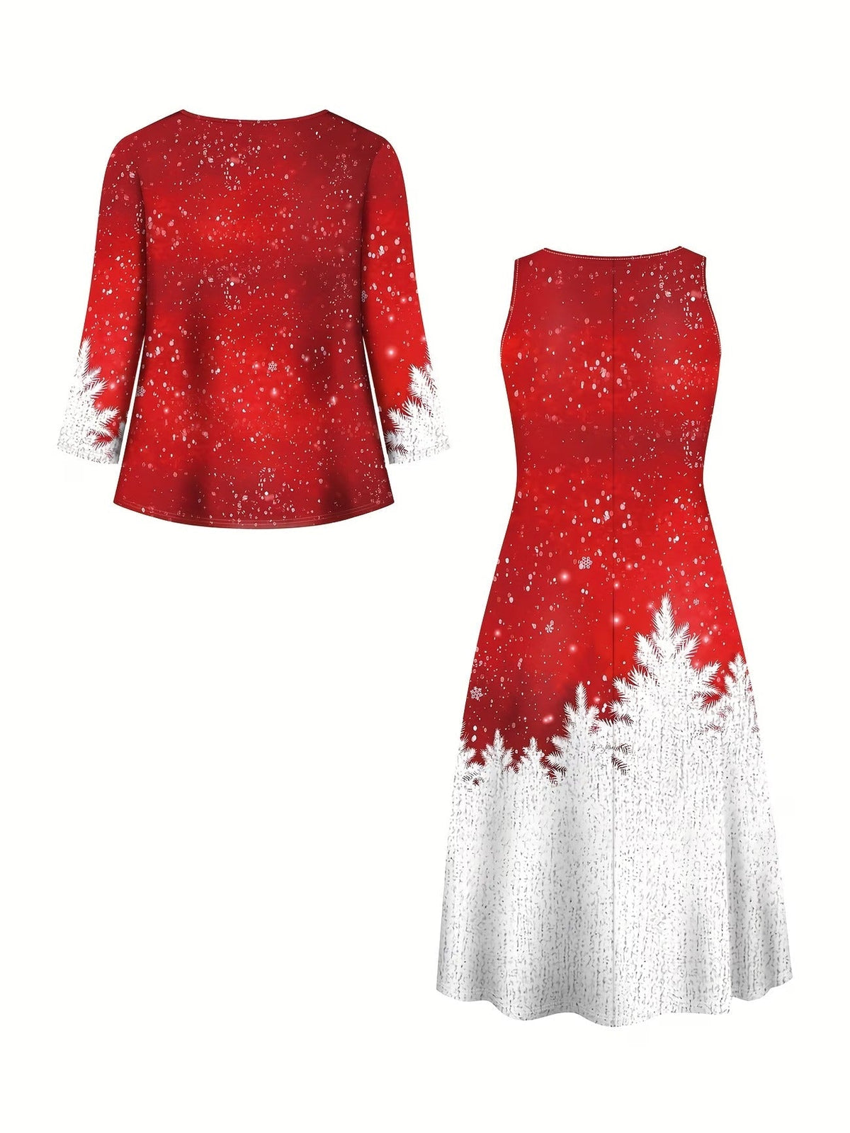 Elegant Layered Two-Piece Midi Dress Set with Tie-Front Cardigan – Flowy Printed Everyday & Occasion Wear