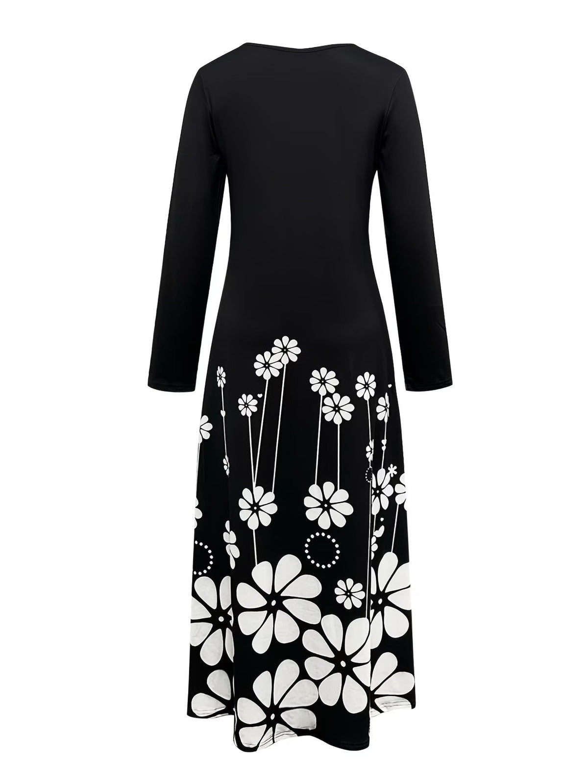 Elegant Marble Pattern Longline Top – Stylish Crew Neck Commuter & Party Wear