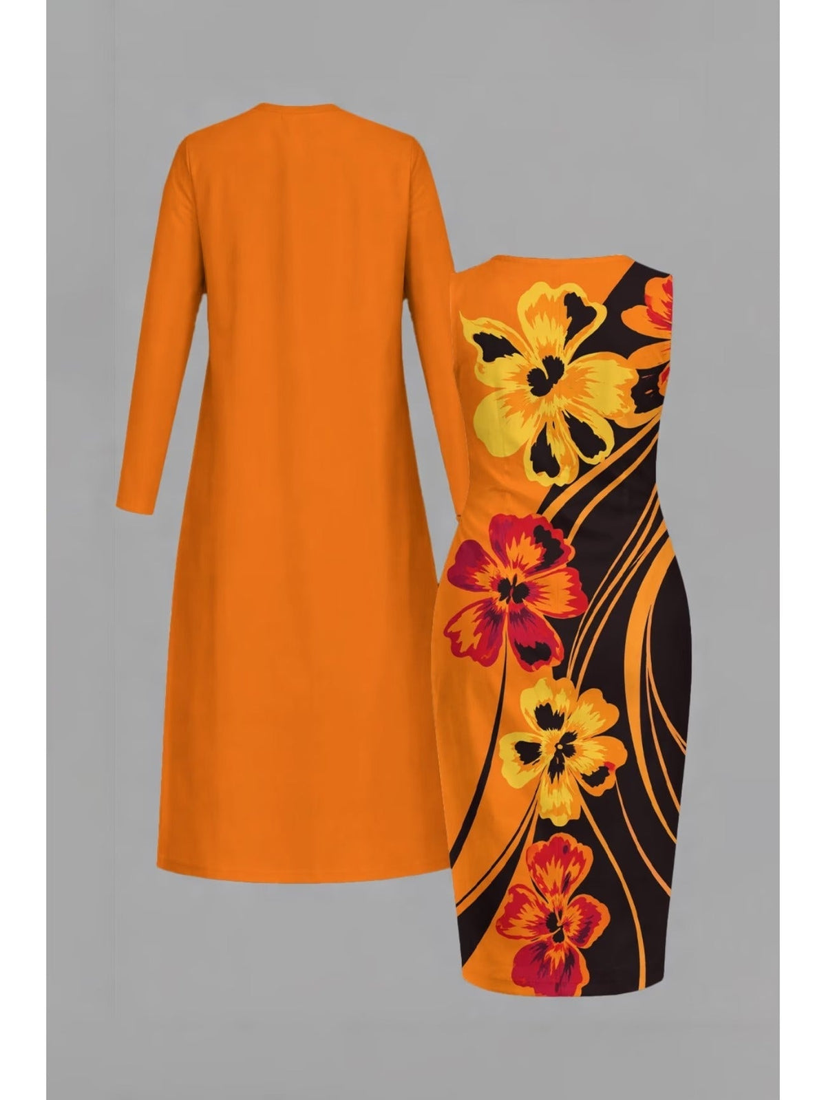 Retro Round Neck Mid-Sleeve Top & Casual Pants Outfit for Women