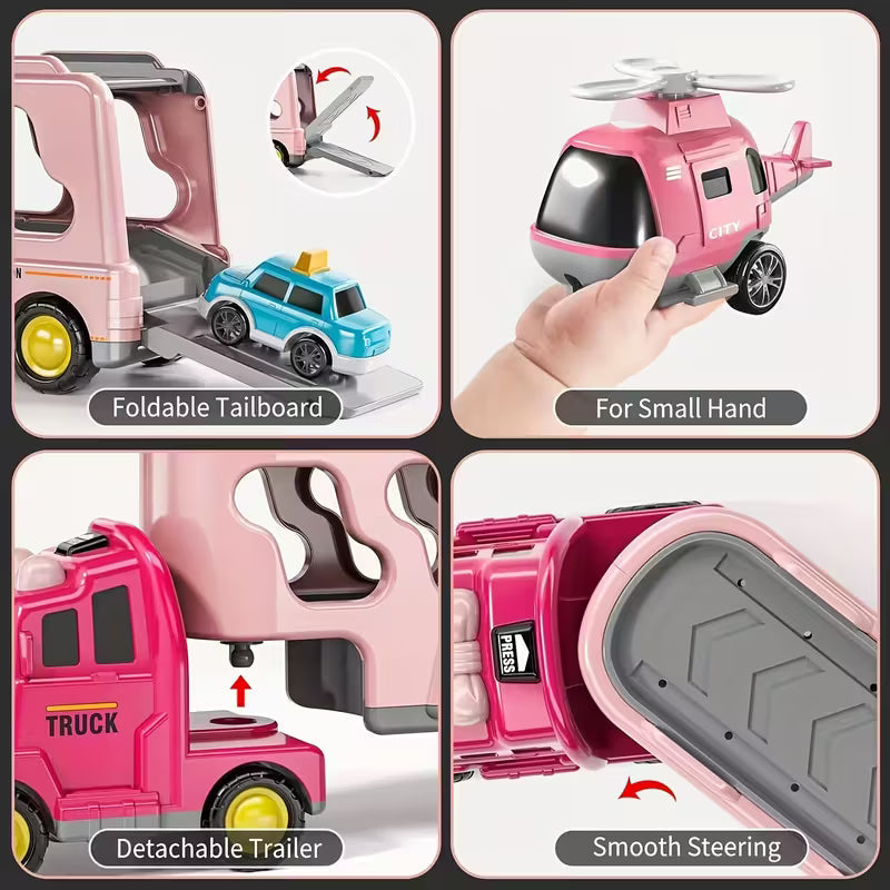 Engineering Transport Truck Toy with Lights & Music