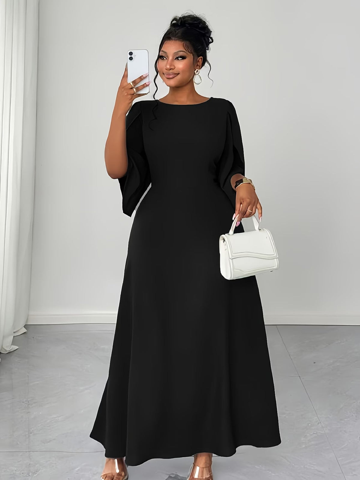 Elegant Asymmetrical Flare Dress