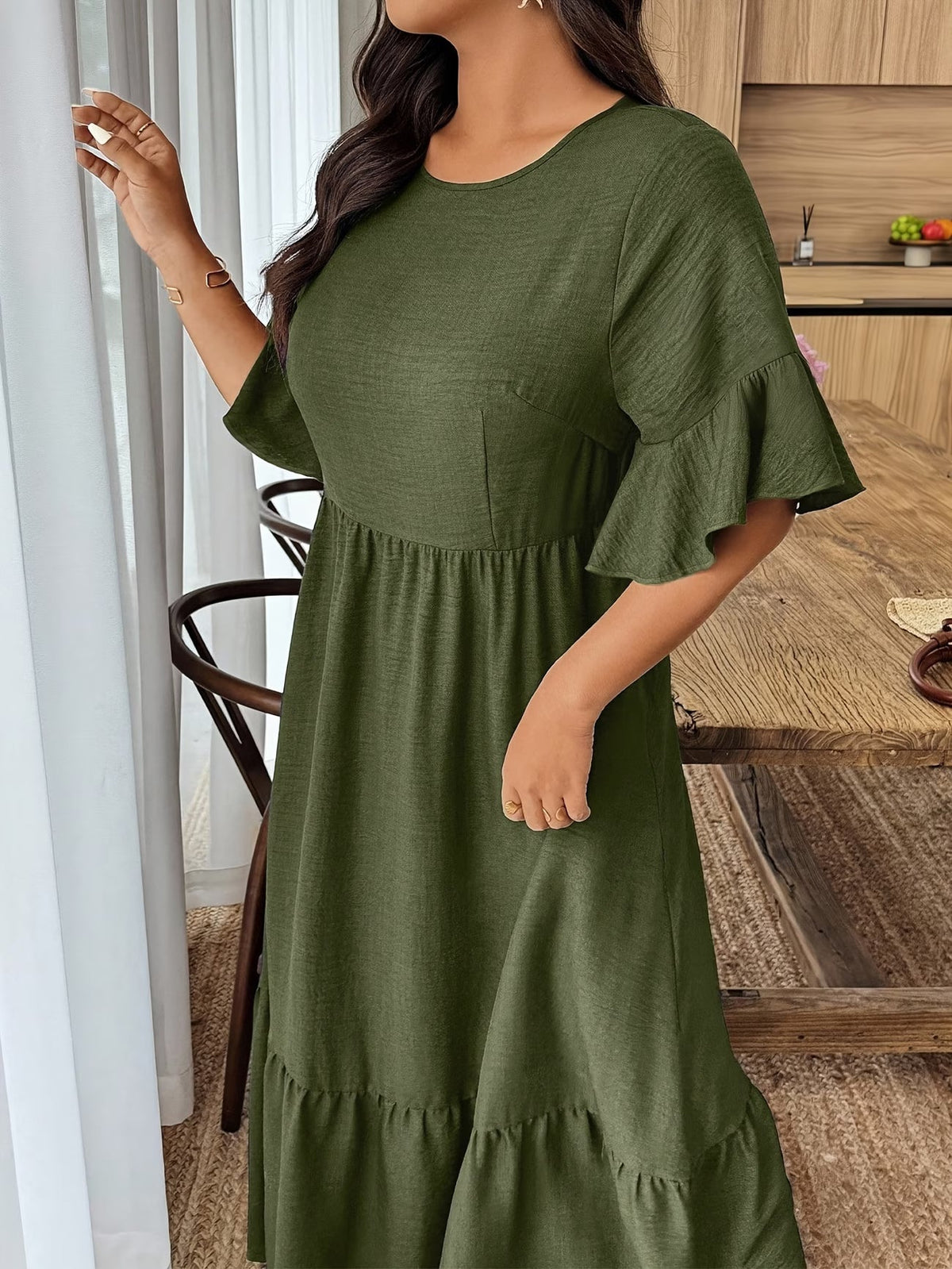 Graceful Summer Printed A-Line Maxi Dress