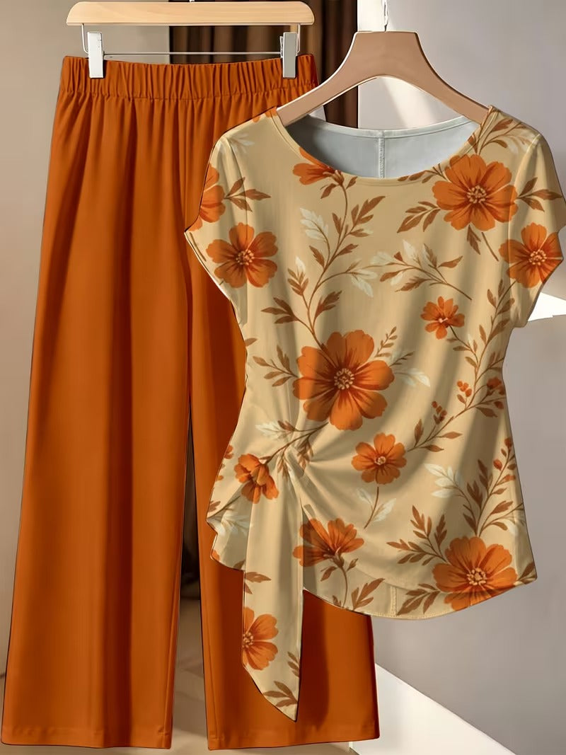 BowBelle Printed Two-Piece Set