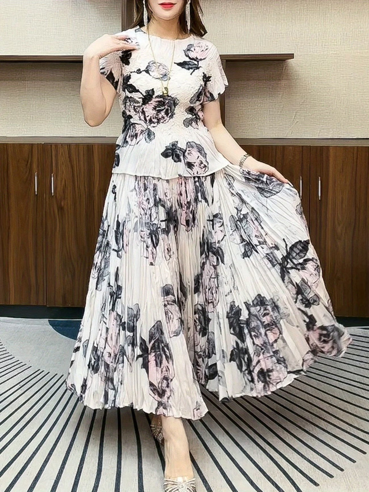 Luxury Pleated Modest Co-Ord Set