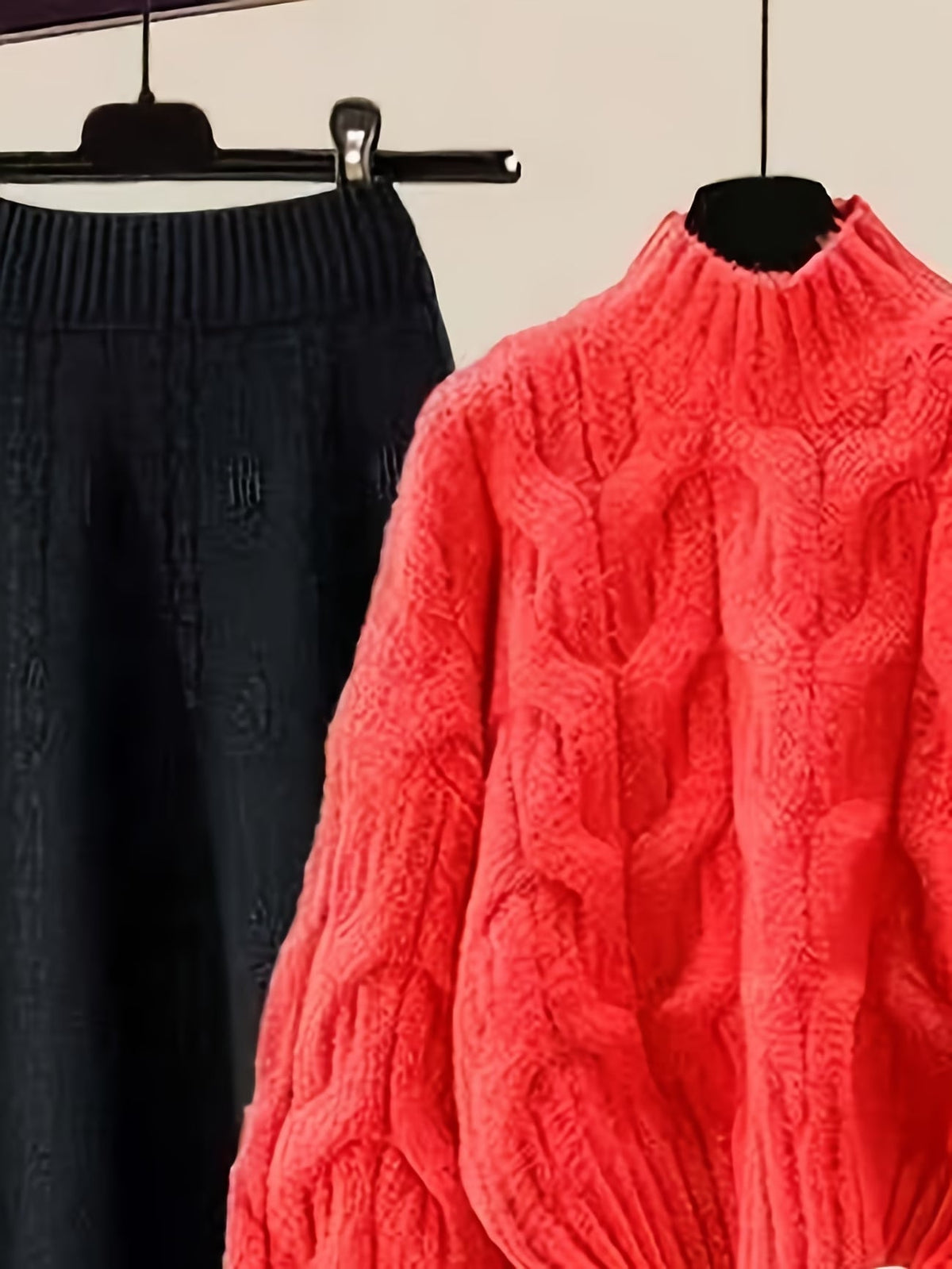 Elegant Sweater & Skirt Two-Piece Set