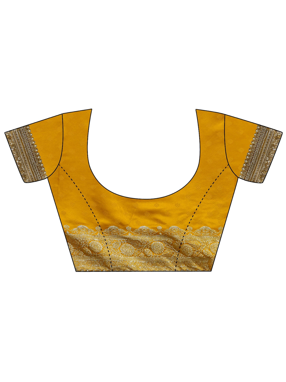 Anouk Art Mustard Embellished Woven Design Silk Saree With Unstitched Blouse Piece