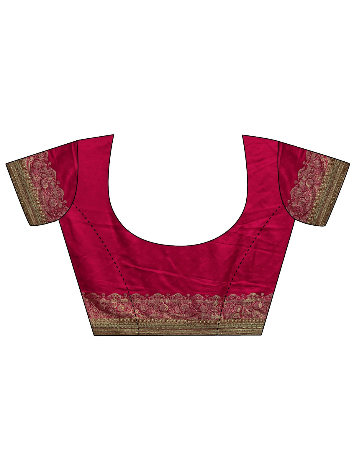 Anouk Art Pink Banarasi Silk Saree With Unstitched Blouse Piece