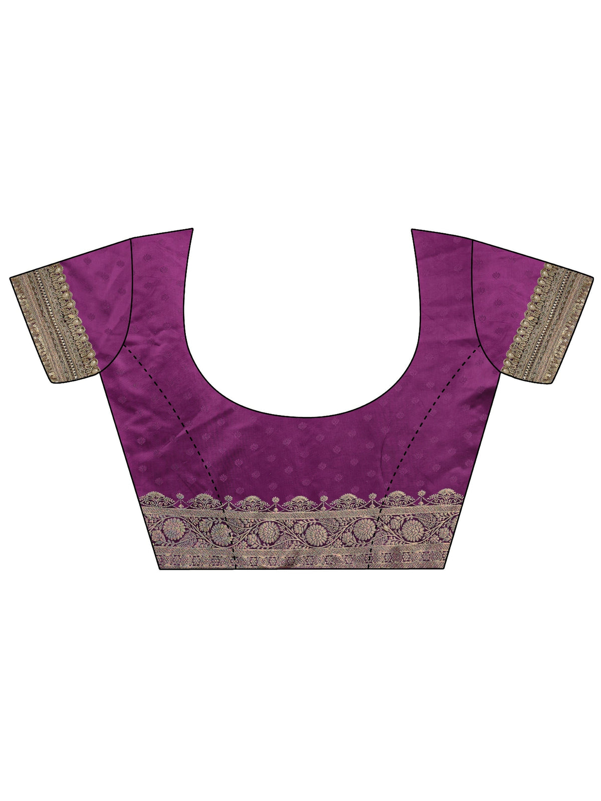 Anouk Art Purple Embellished Woven Design  Silk Saree With Unstitched Blouse Piece