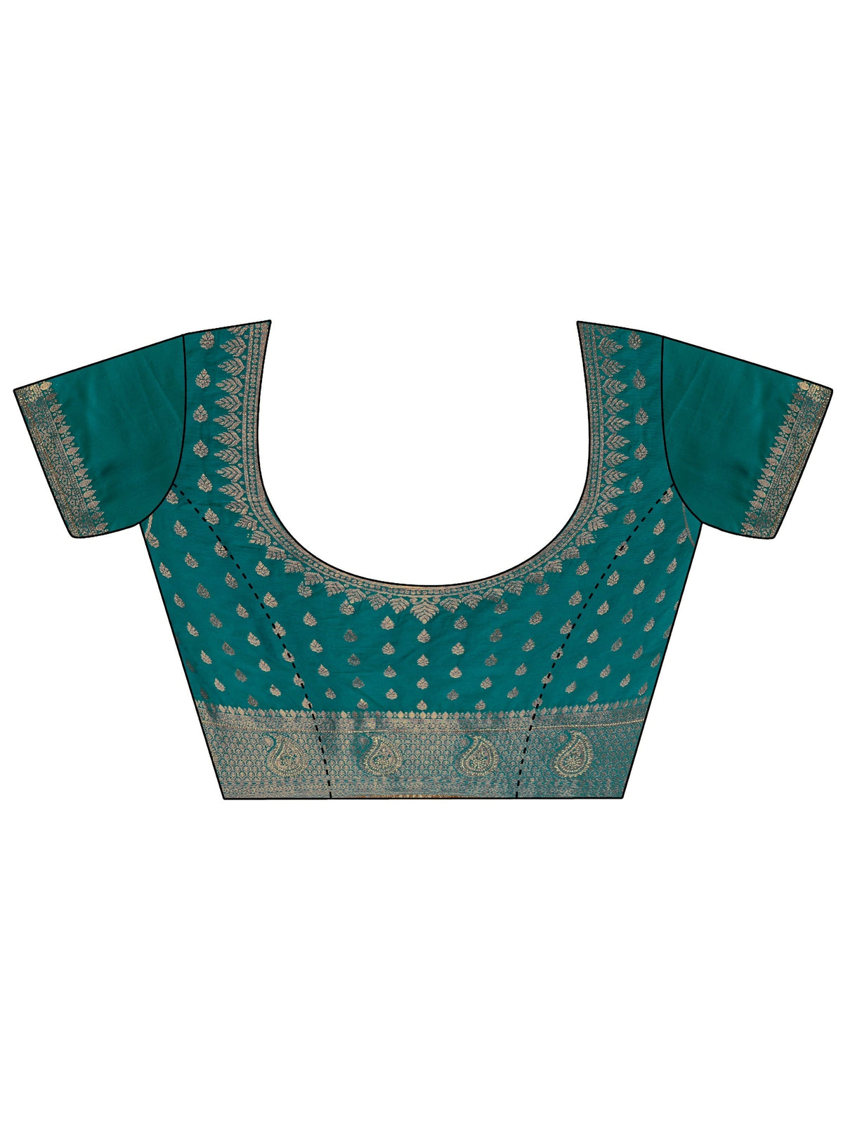 Anouk Blue Embellished Silk Blend Saree With Unstitched Blouse Piece