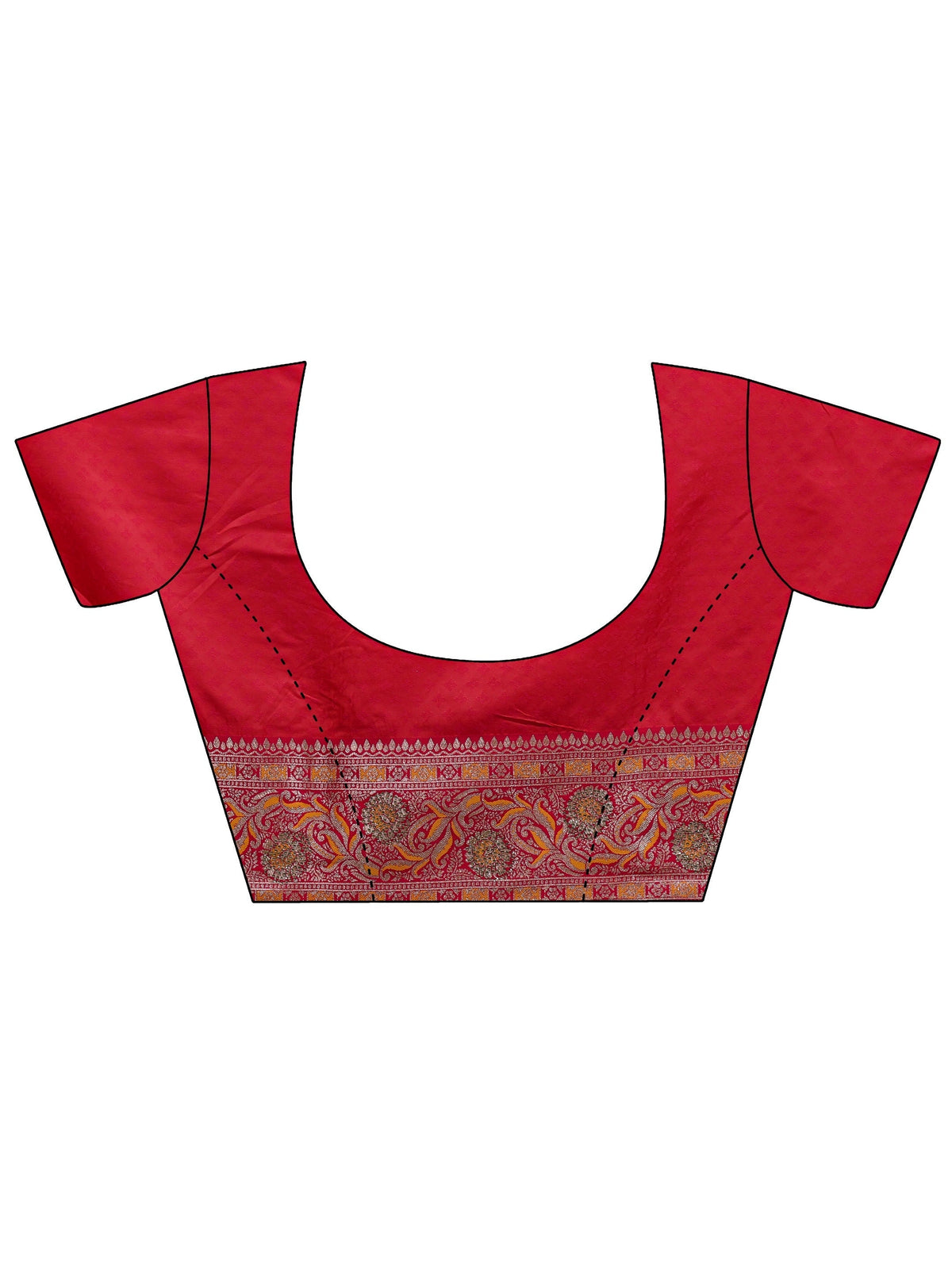 Anouk Mustard Woven Design Silk Blend Banarasi Saree With Unstitched Blouse Piece