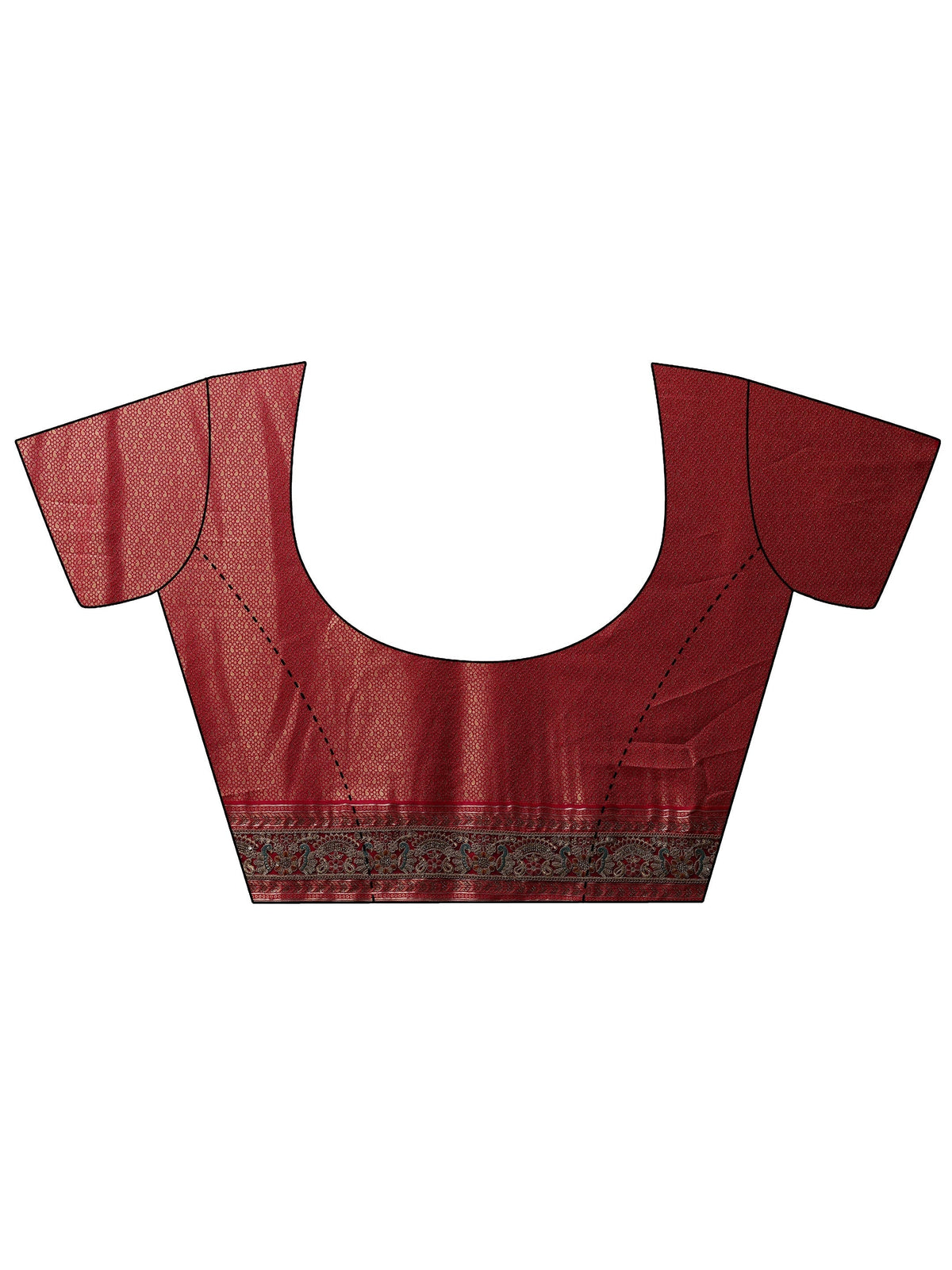 Anouk Art Gold Ethnic Motifs Woven Design Silk Blend Saree With Unstitched Blouse Piece