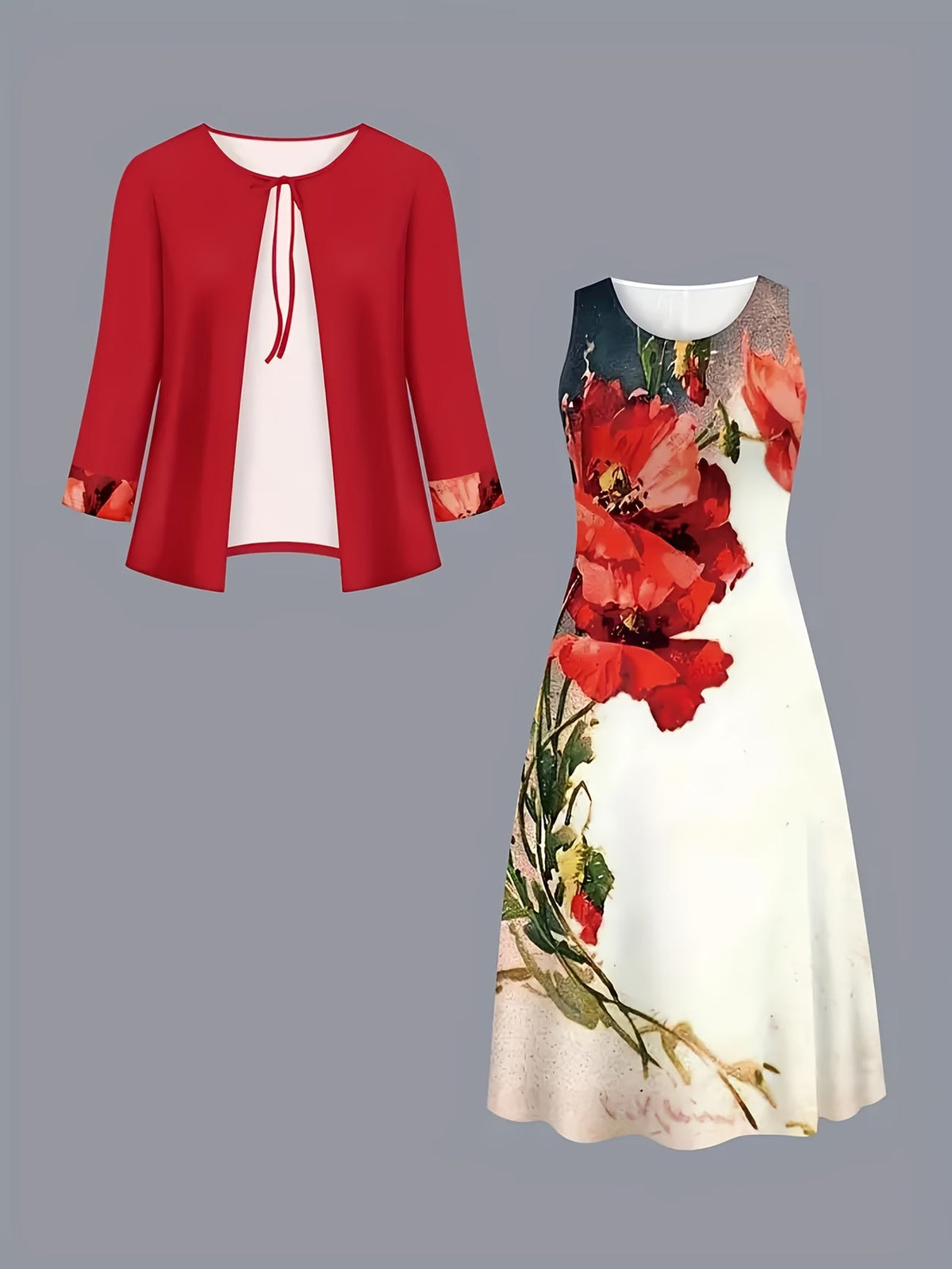 Floral Elegance Maxi Co-Ord Set