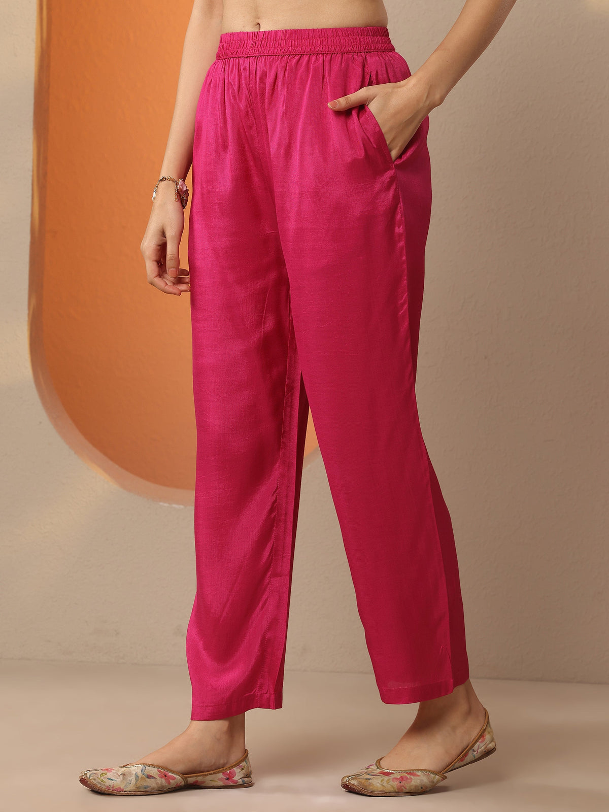 Anouk Multi Bandhani Printed A-Line Suit Set With Dupatta