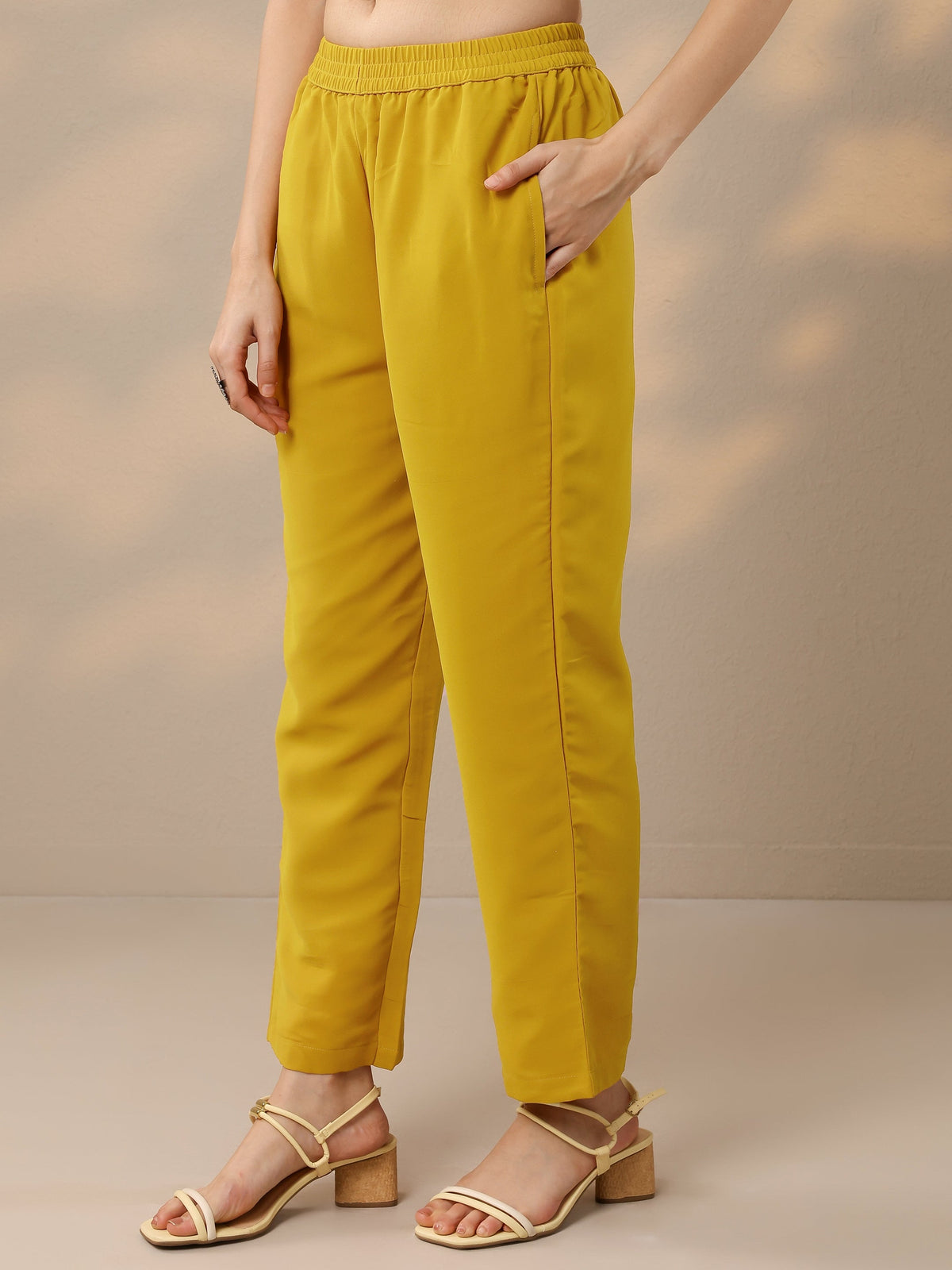 Anouk Mustard Embroidered Georgette Straight Suit Set With Dupatta
