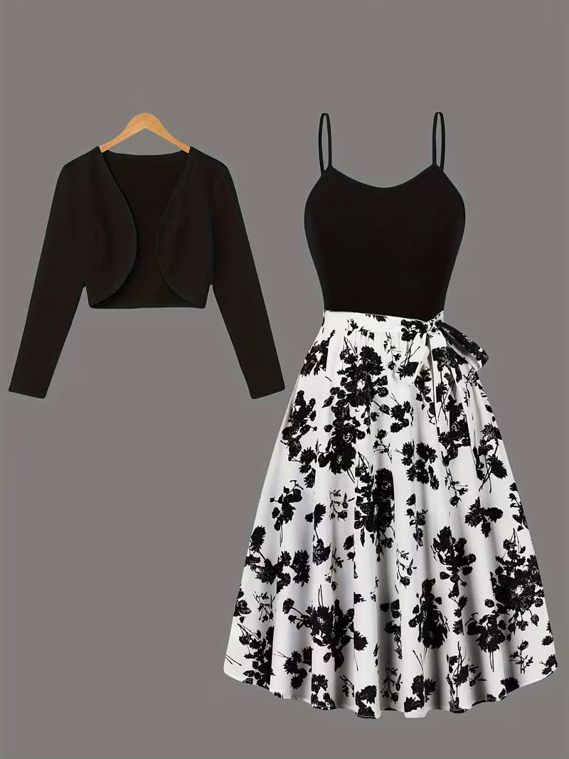 Luxe Grace Two-Piece Maxi Skirt Set