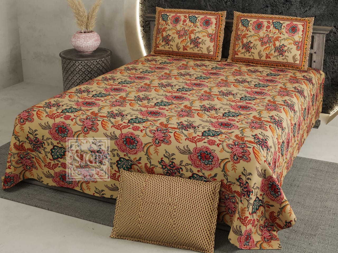 Chartook Jumbo Bedsheet Set - 9 ft by 9 ft (108x108 inches) with 2 Pillow Covers