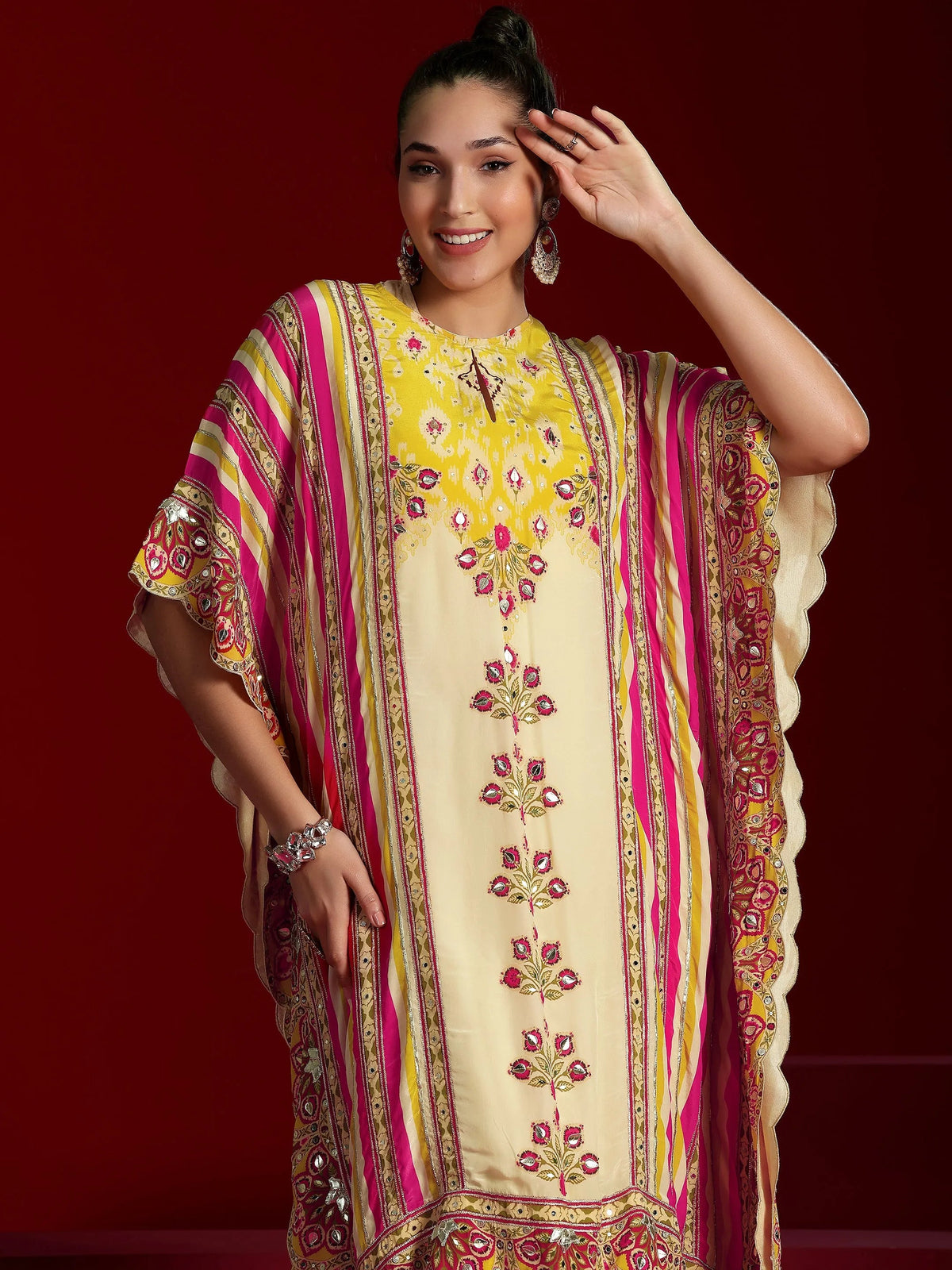 Anouk Art Multi Printed Silk Blend Co-Ords
