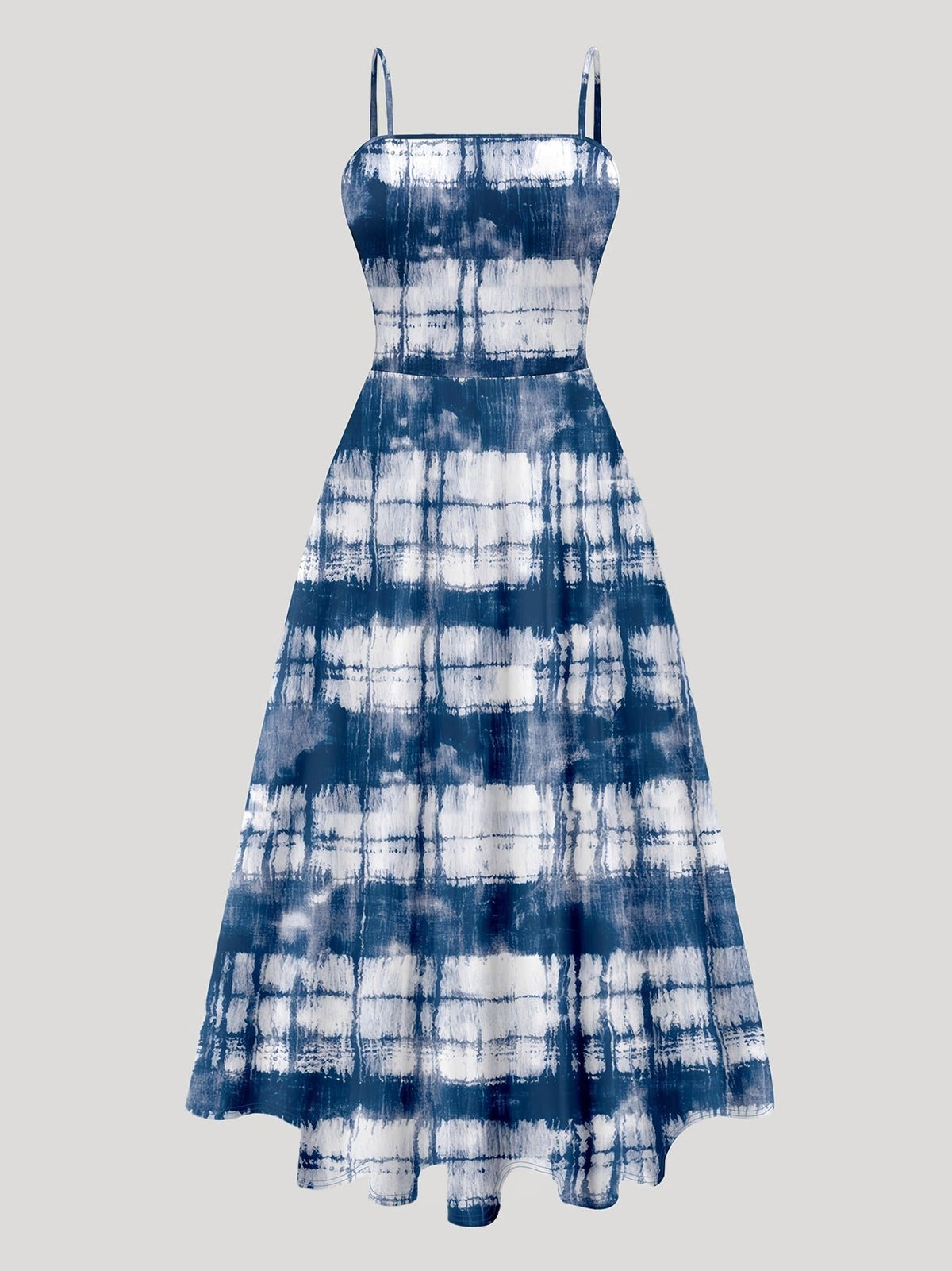 Minimalist Tie-Dye Halter Belt Dress with Easy Cardigan Coat – Elegant Two-Piece Women’s Set