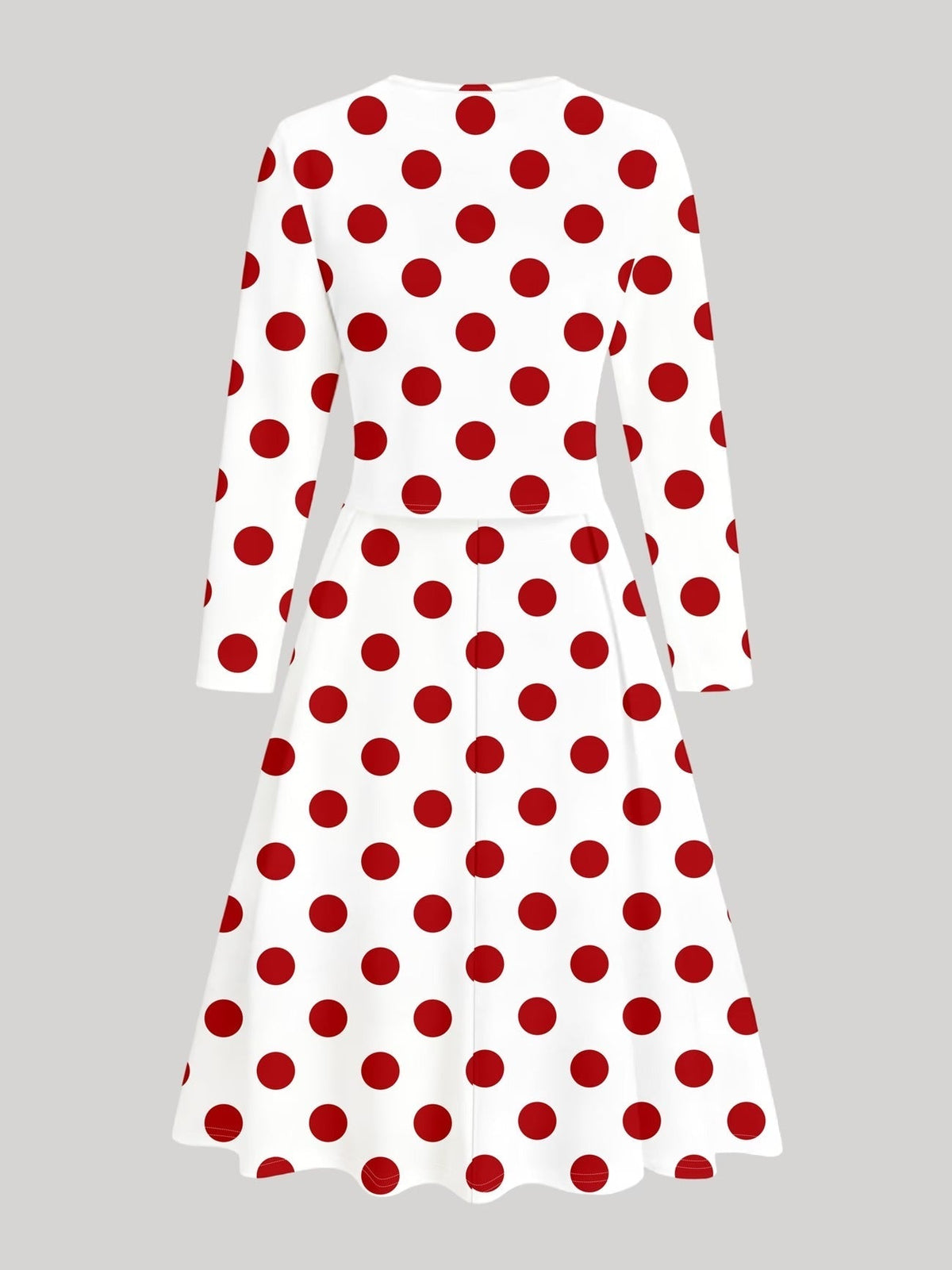 Women’s Elegant Polka Dot Dress with Open Front Jacket & Belt – Stylish 2 Piece Outfit Set