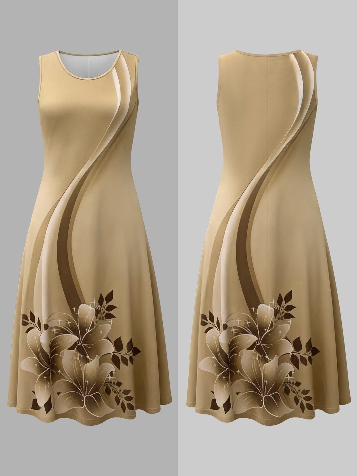 Elegant Floral Suspender Dress Set with Chic Long-Sleeve Blazer