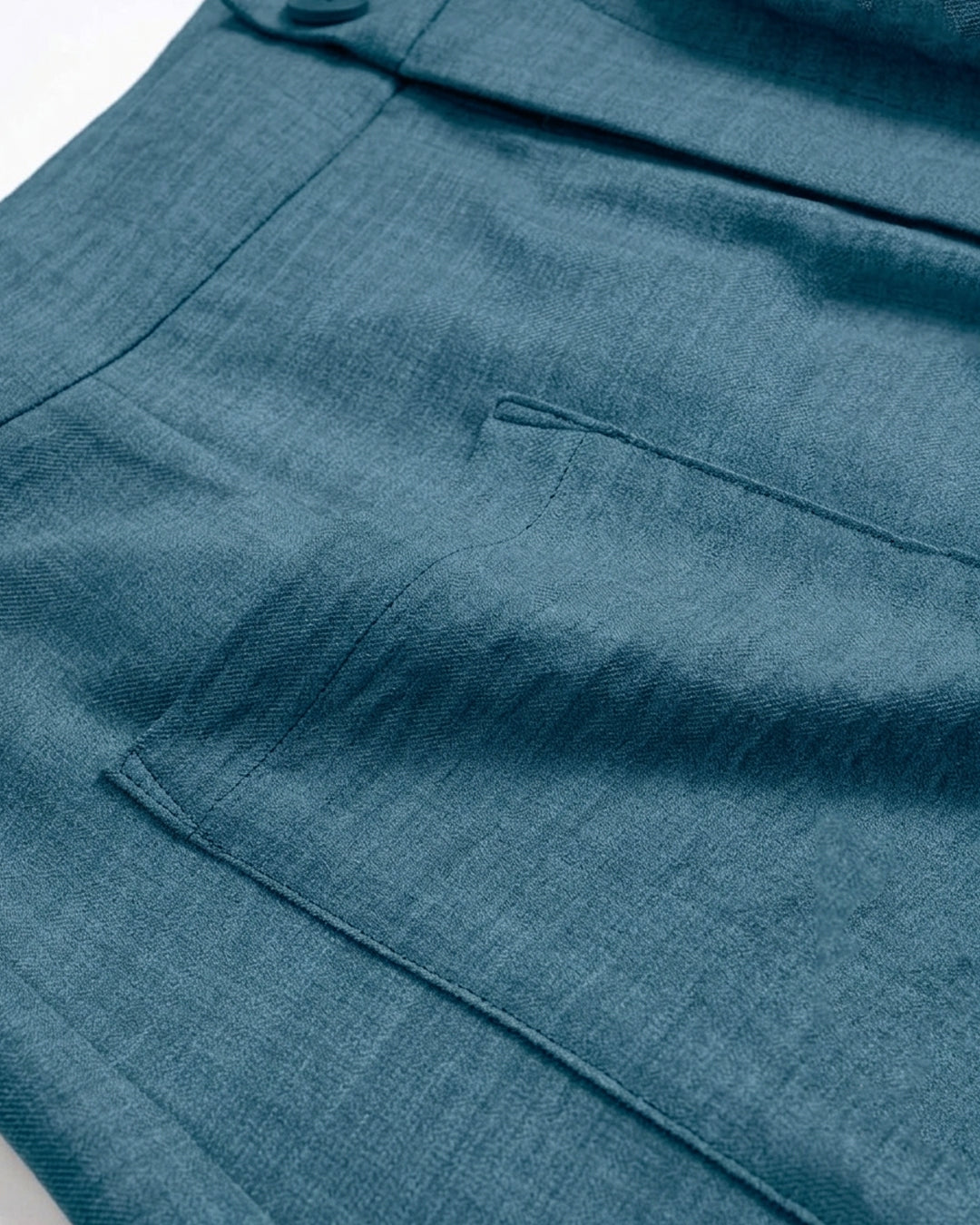 High-Waist Wide-Leg Trousers in French Blue