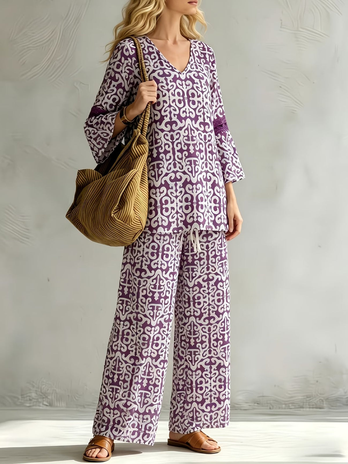 Geometric Luxe Lounge Co-Ord Set