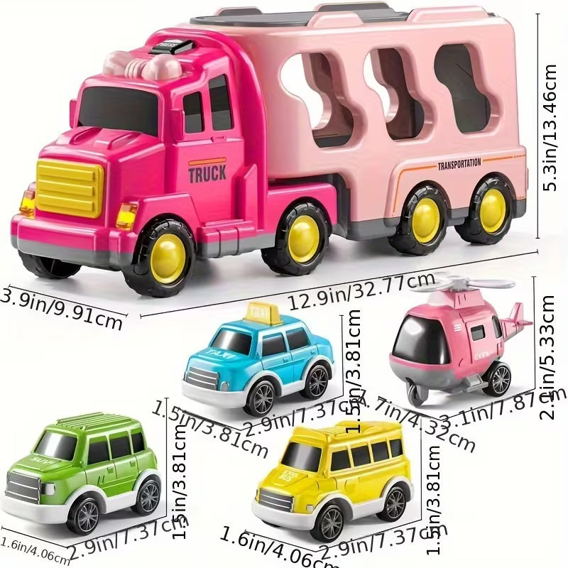 Engineering Transport Truck Toy with Lights & Music