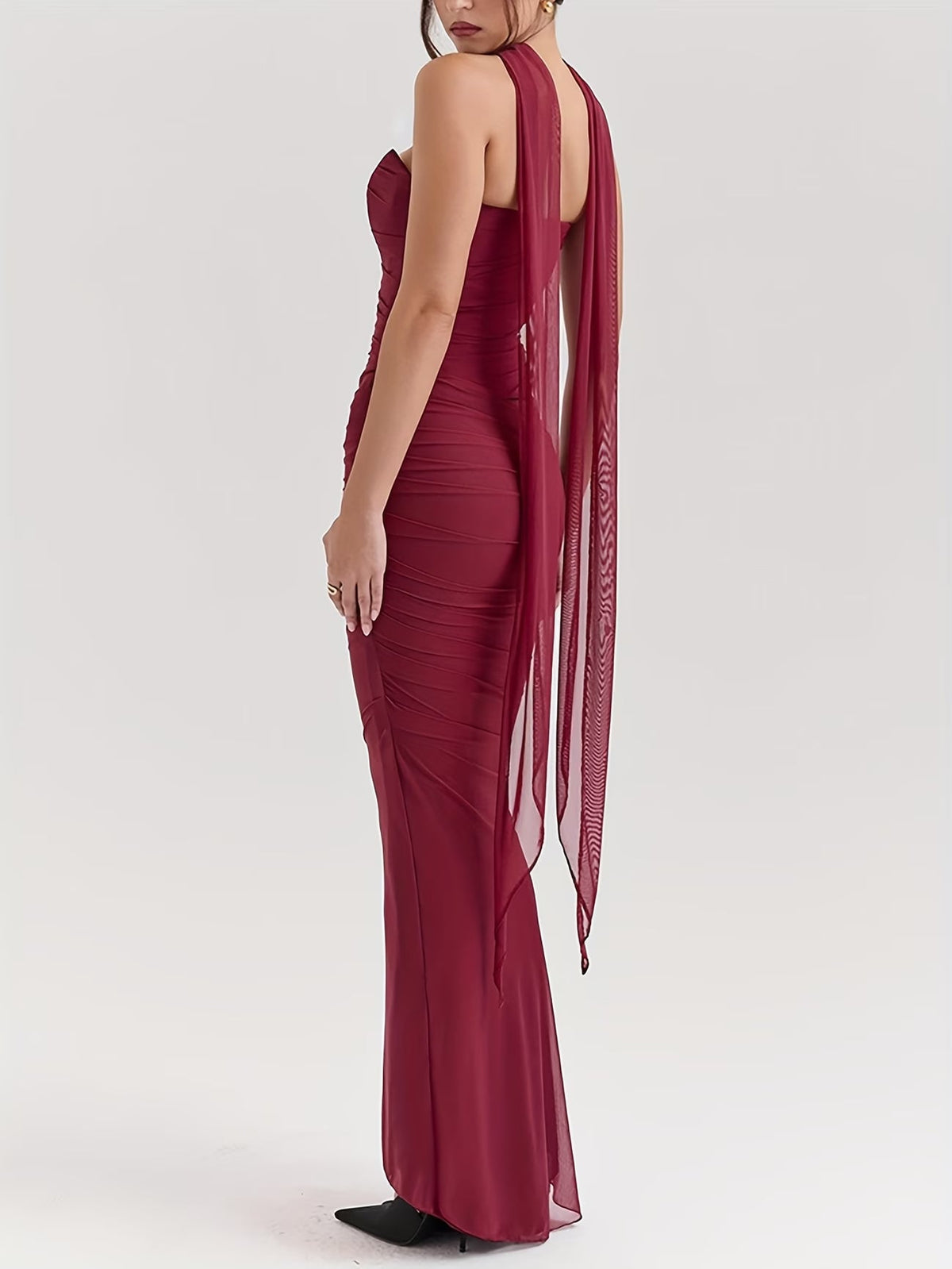 Elegant Draped Bodycon Co-Ord Set 💖
