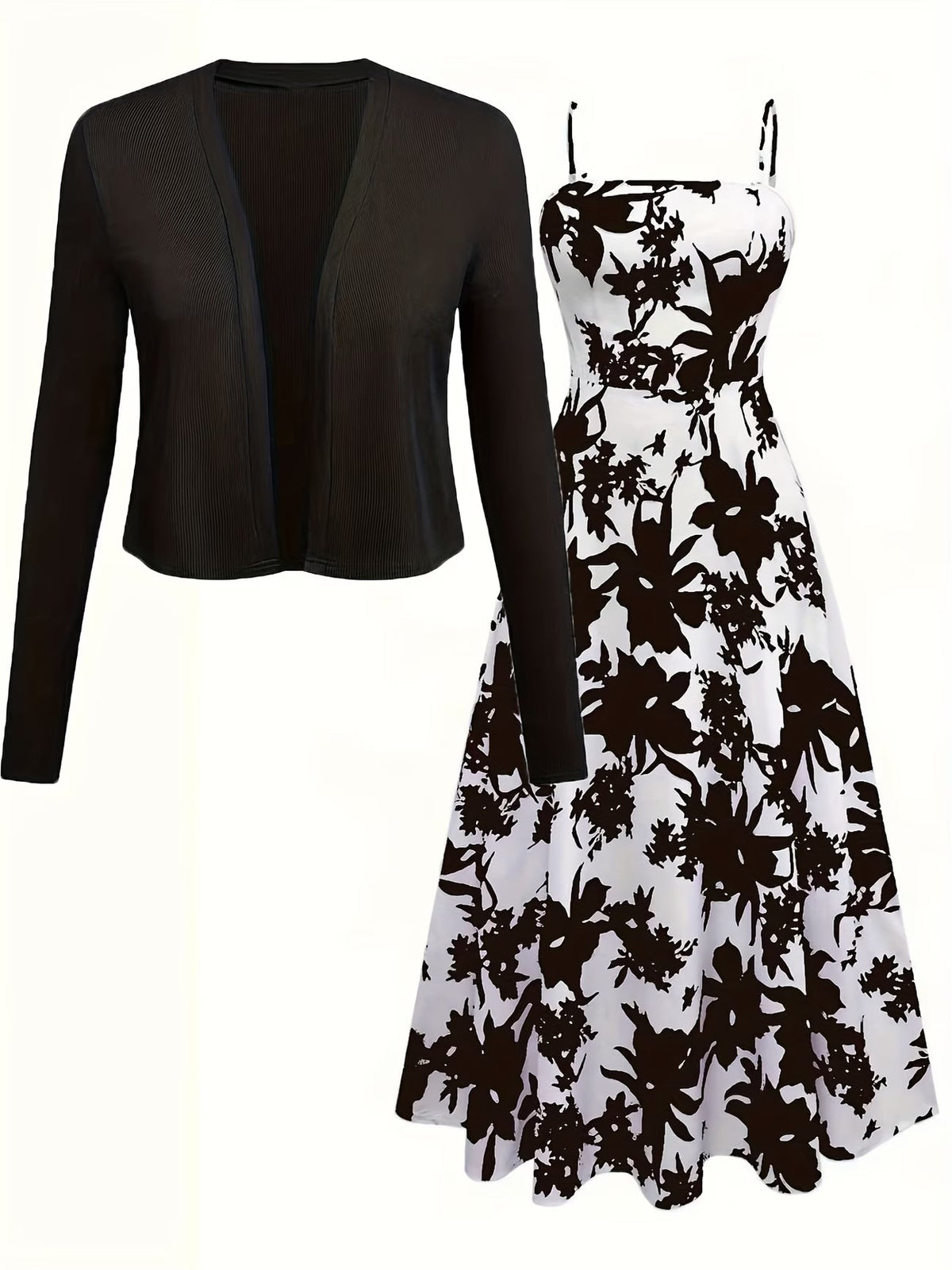 Women Elegant Top & Skirt Two-Piece Set
