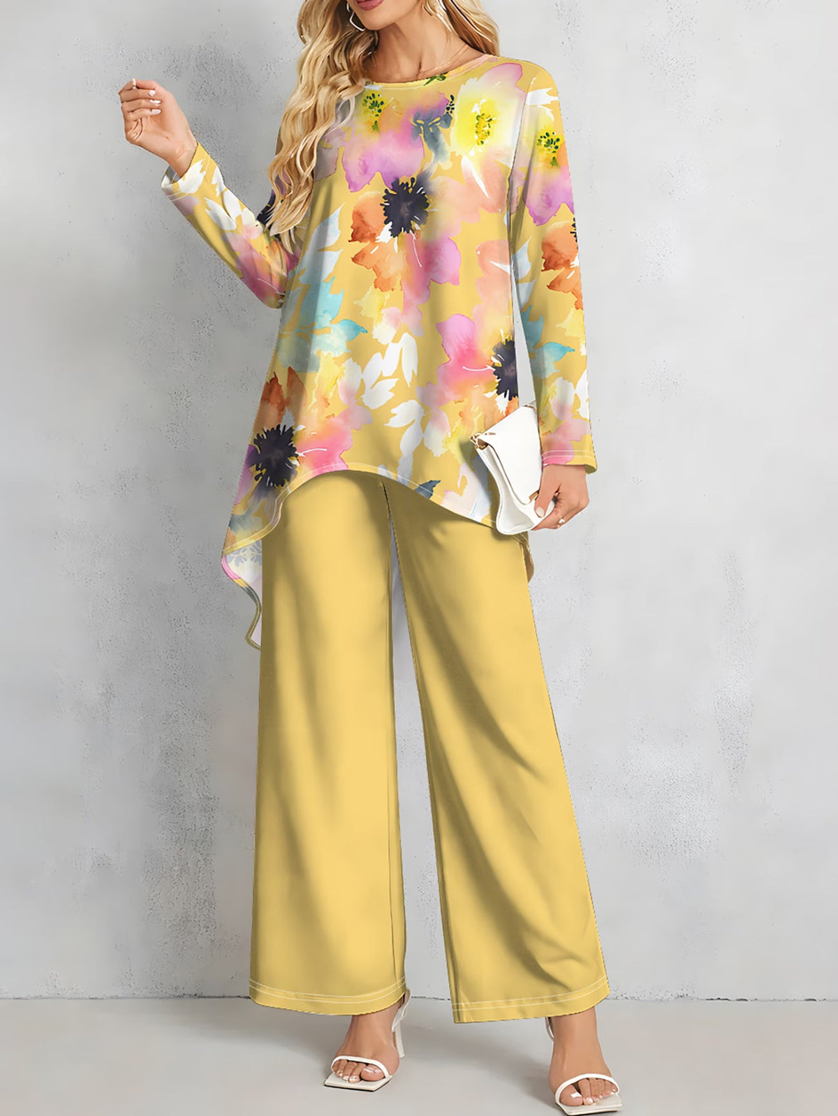 Floral Elegance Long Sleeve Co-Ord Set