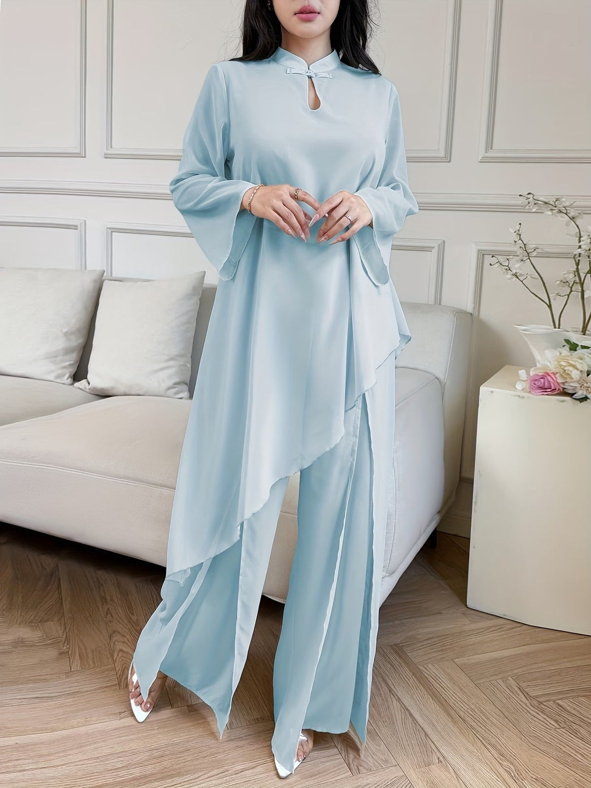 PearlMist Chiffon Outfit