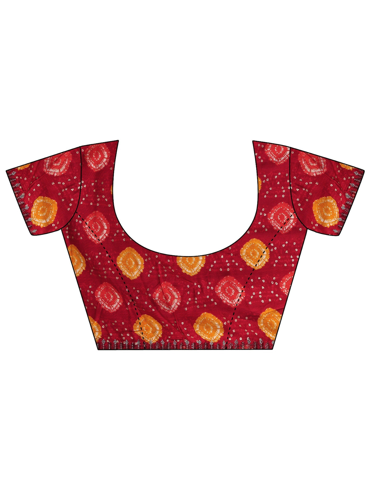 Anouk Mustard Embellished Chinon Saree With Unstitched Blouse Piece