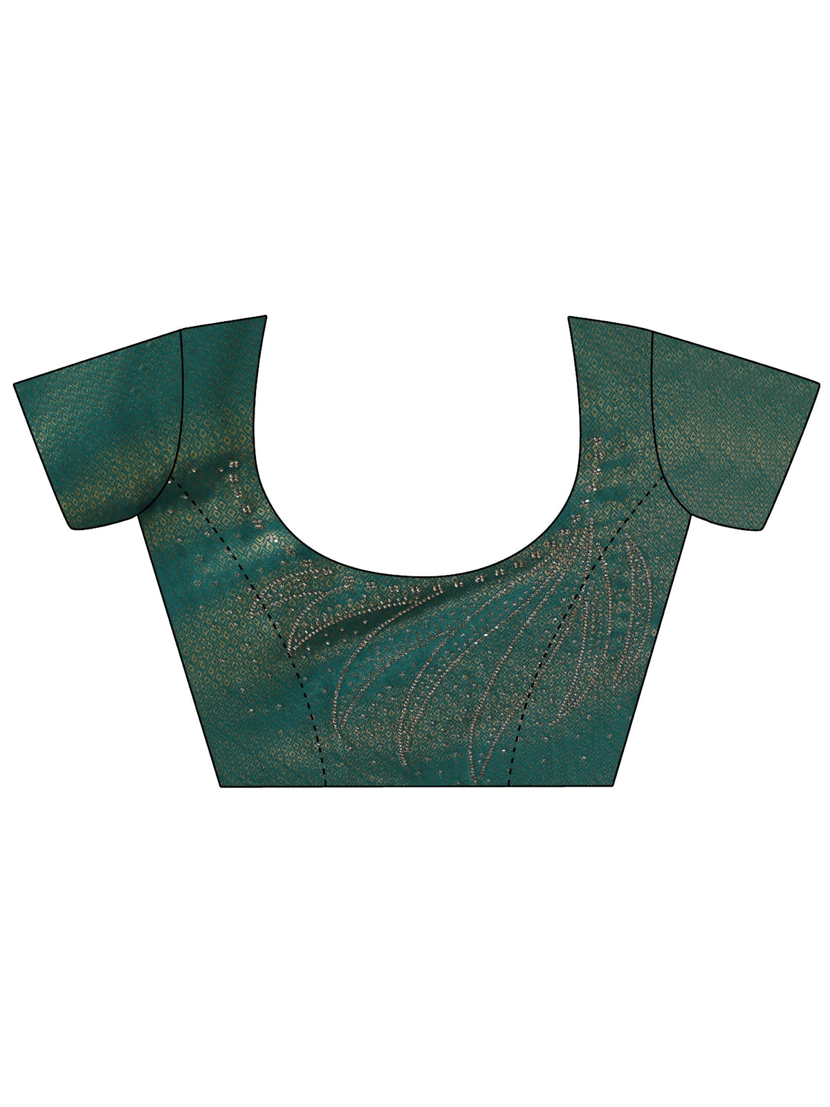 Anouk Art Blue Floral Woven Design Silk Blend Saree With Unstitched Blouse Piece