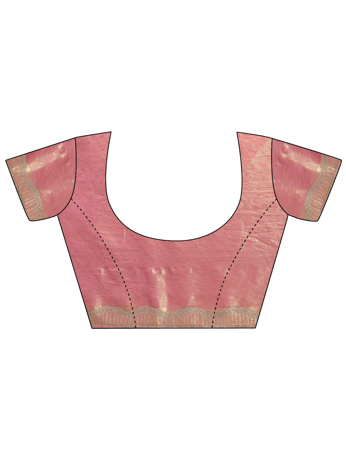 Anouk Peach Ethnic Woven Design Silk Blend Saree With Unstitched Blouse Piece