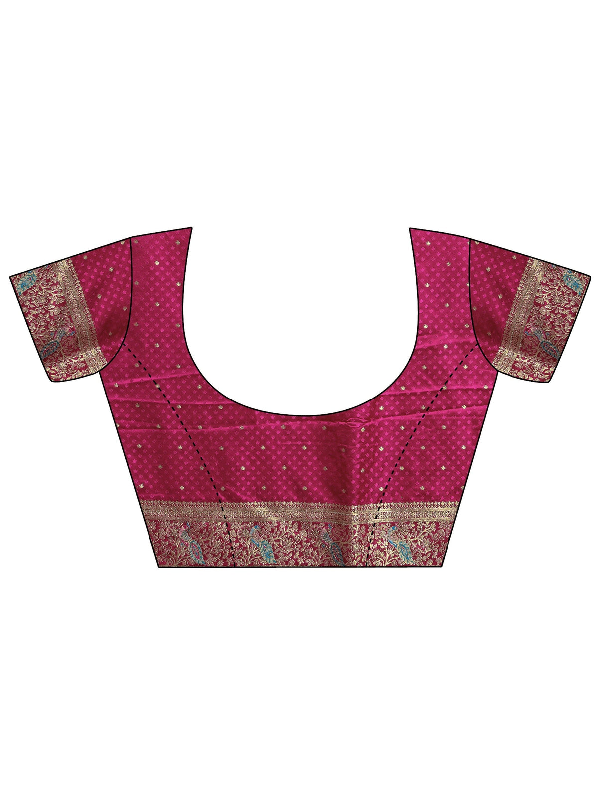 Anouk Art Burgundy Ethnic Woven Design Satin Saree With Unstitched Blouse Piece