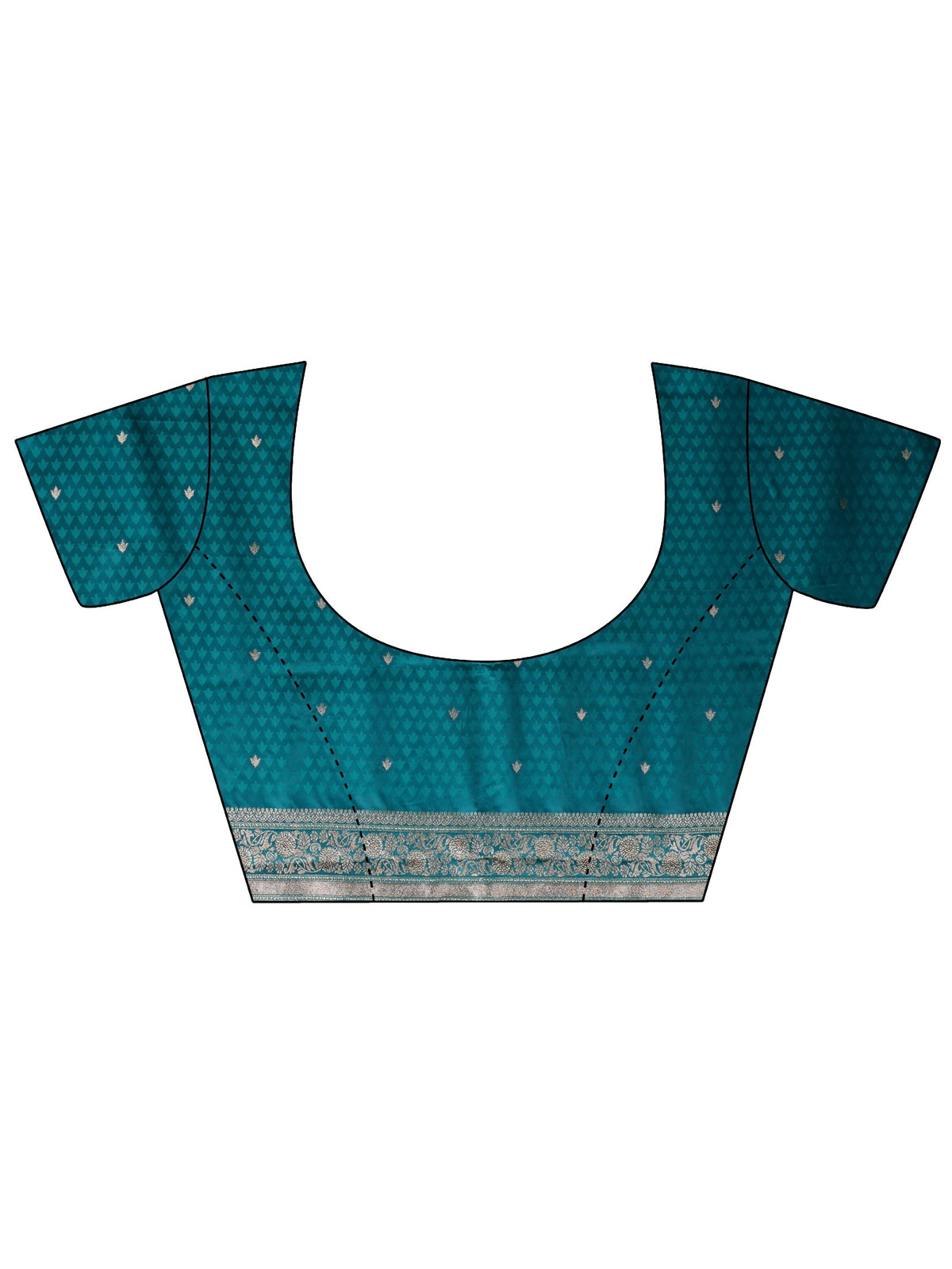 Anouk Green Banarasi Satin Saree With Unstiched Blouse Piece And Dupatta