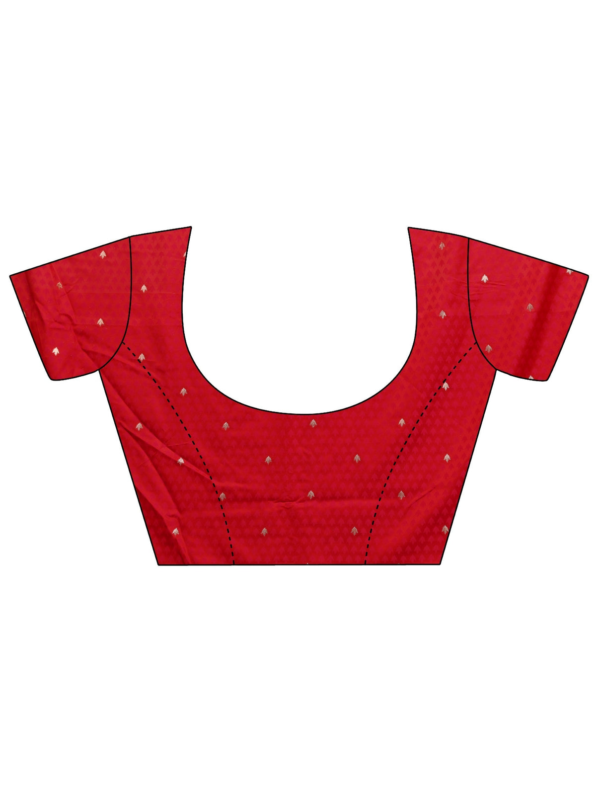 Anouk Red Banarasi Satin Saree With Unstiched Blouse Piece And Dupatta
