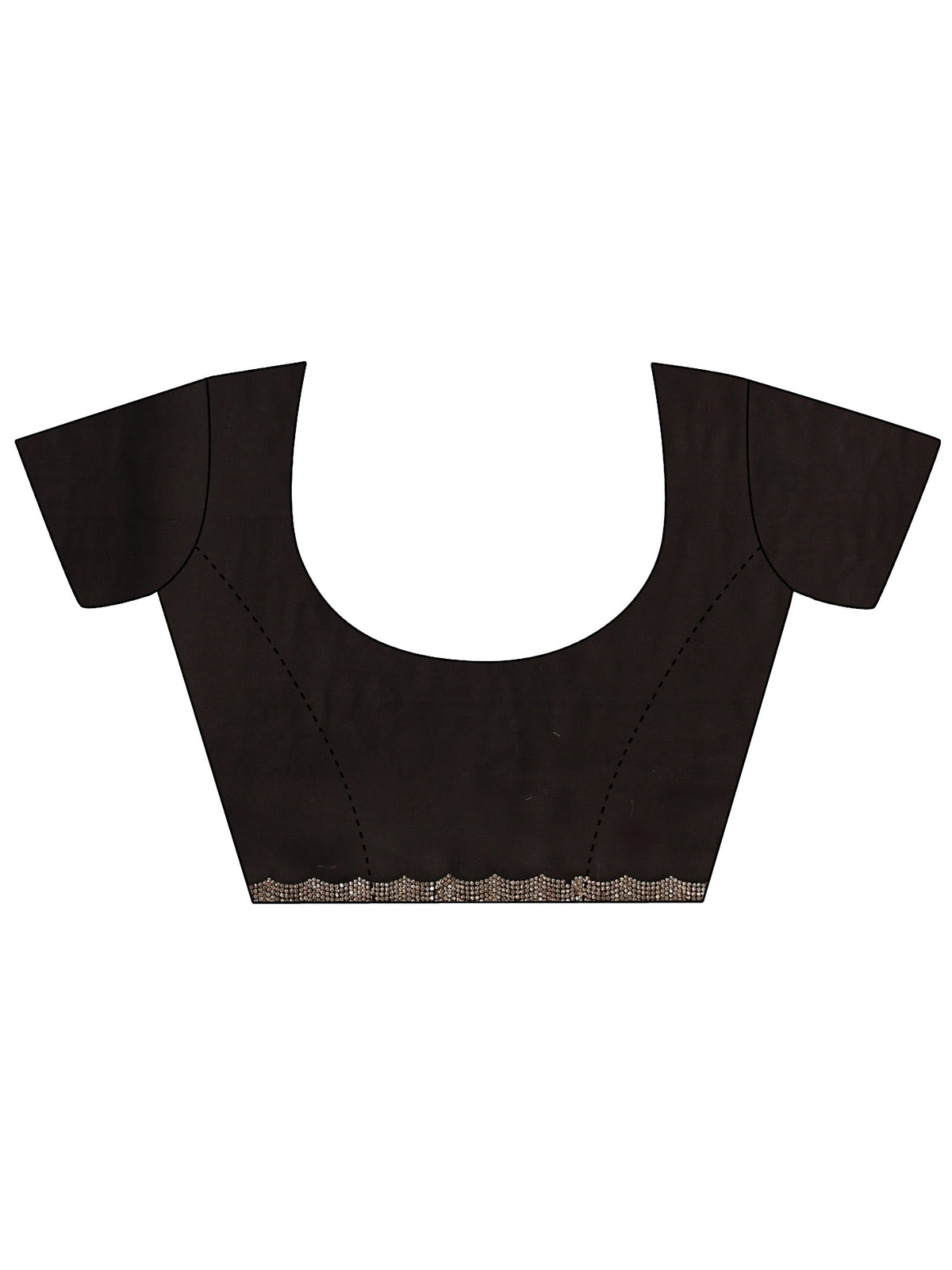 Anouk Black Embellished Tissue Saree With Unstiched Blouse Piece