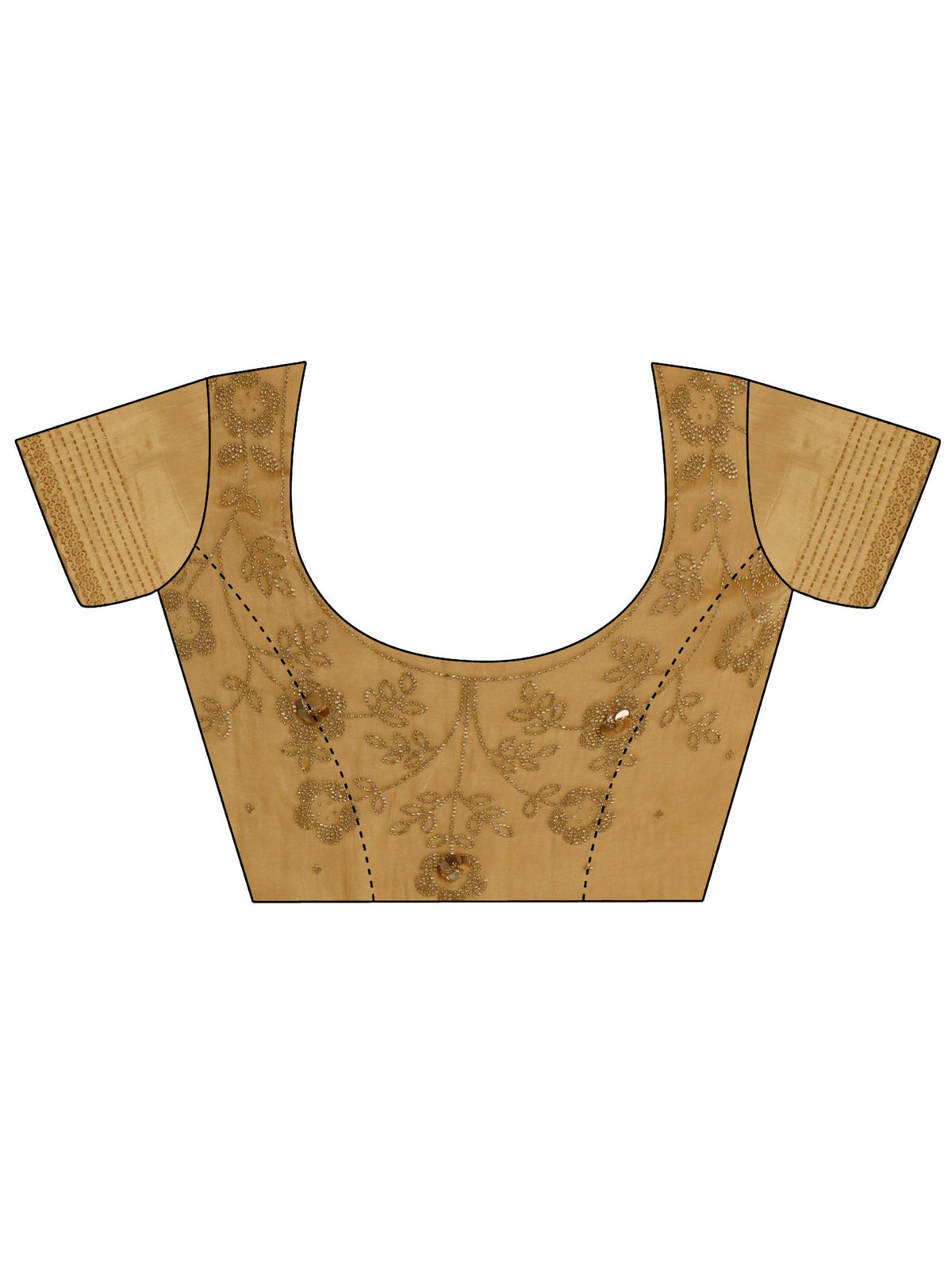 Anouk Mustard Embellished Tissue Saree With Unstitched Blouse Piece
