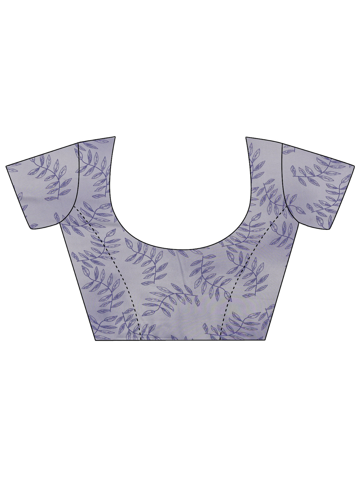 Anouk Lavender Floral Printed Satin Saree With Unstitched Blouse Piece