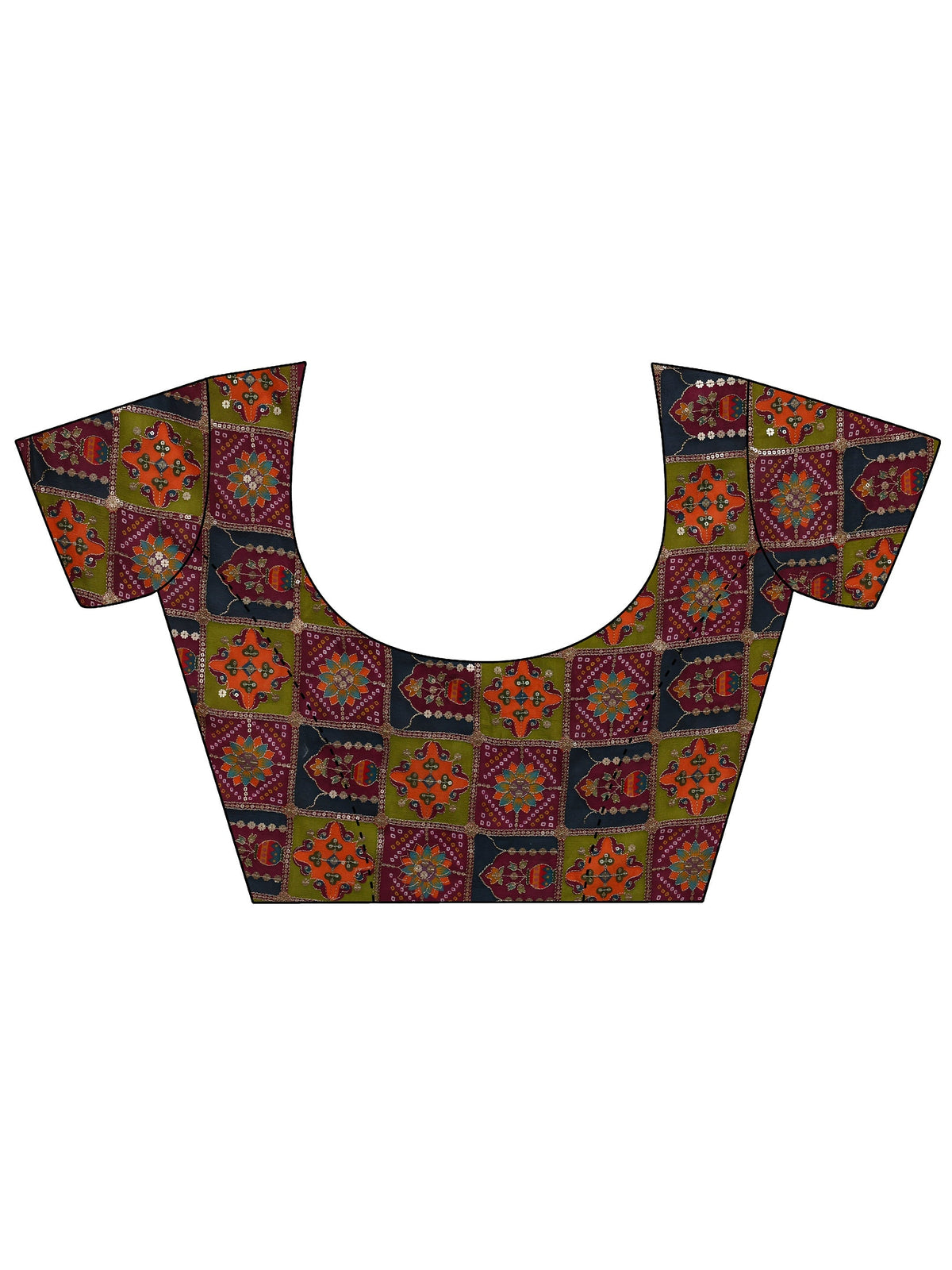 Anouk Burgundy Solid Chiffon Saree With Unstitched Blouse Piece