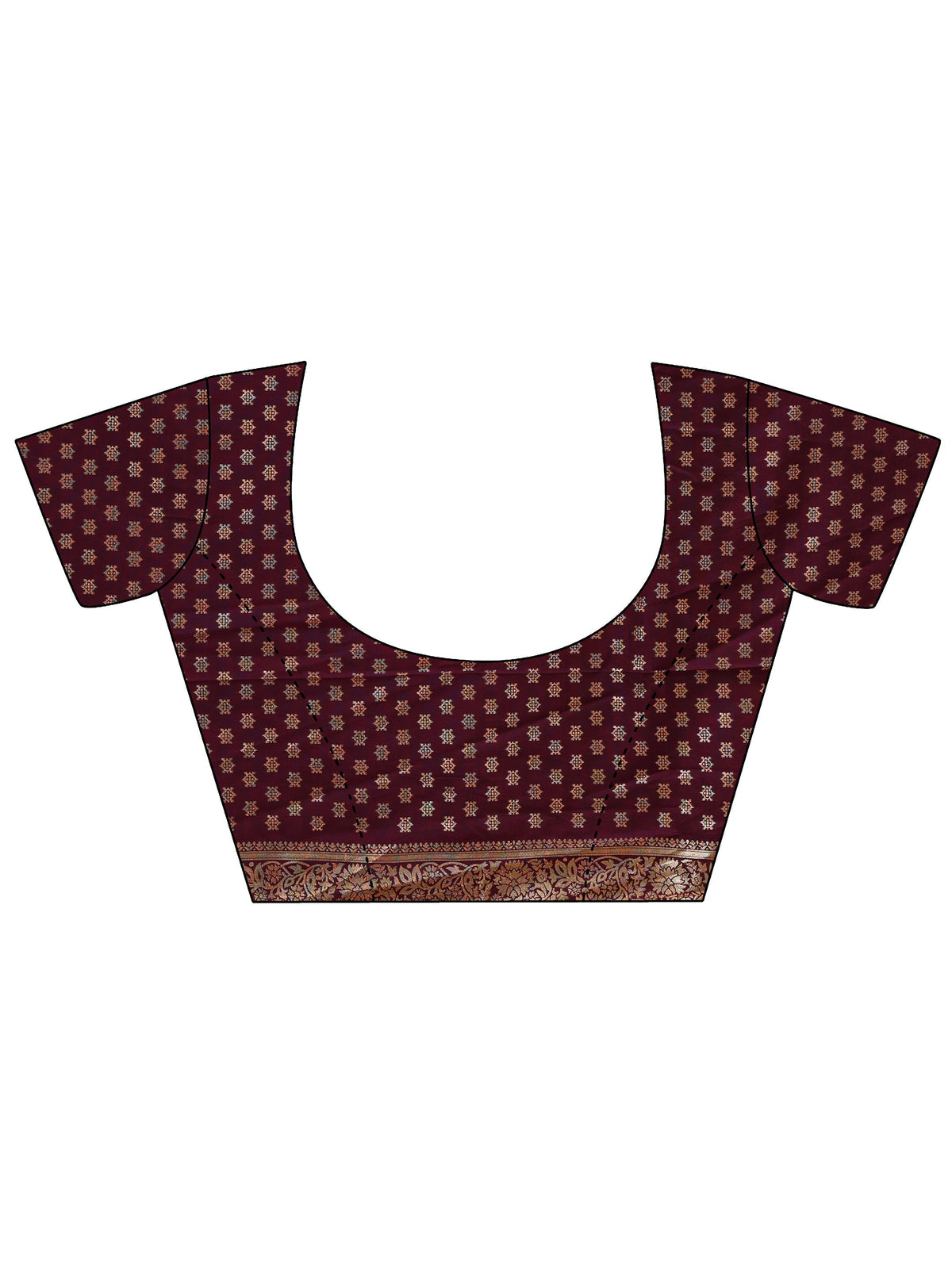 Anouk Burgundy Kanjeevaram Silk Blend Saree