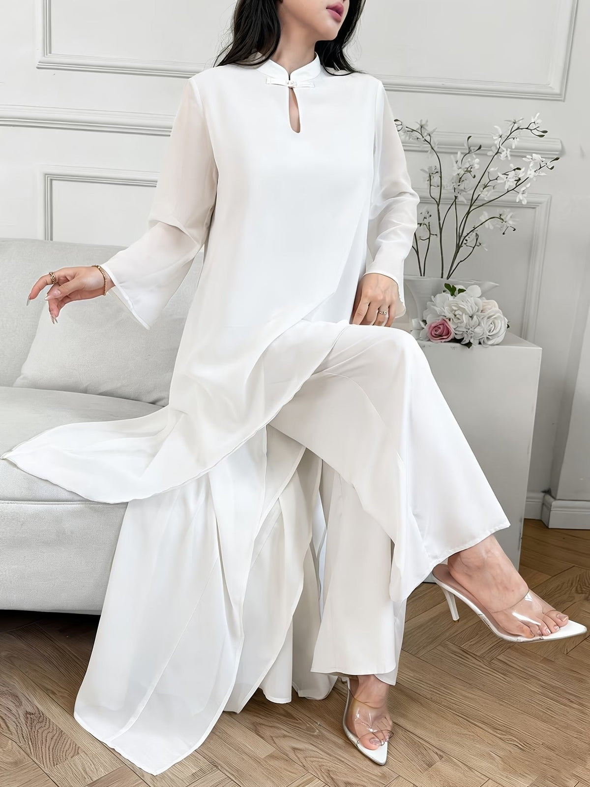 PearlMist Chiffon Outfit