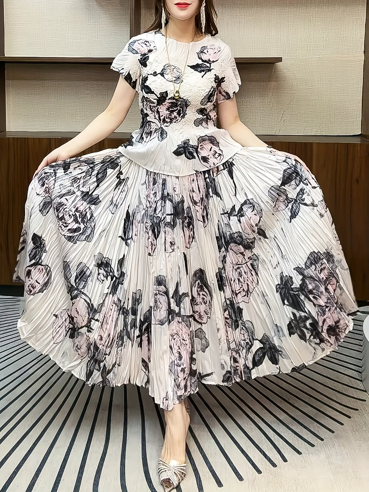 Luxury Pleated Modest Co-Ord Set